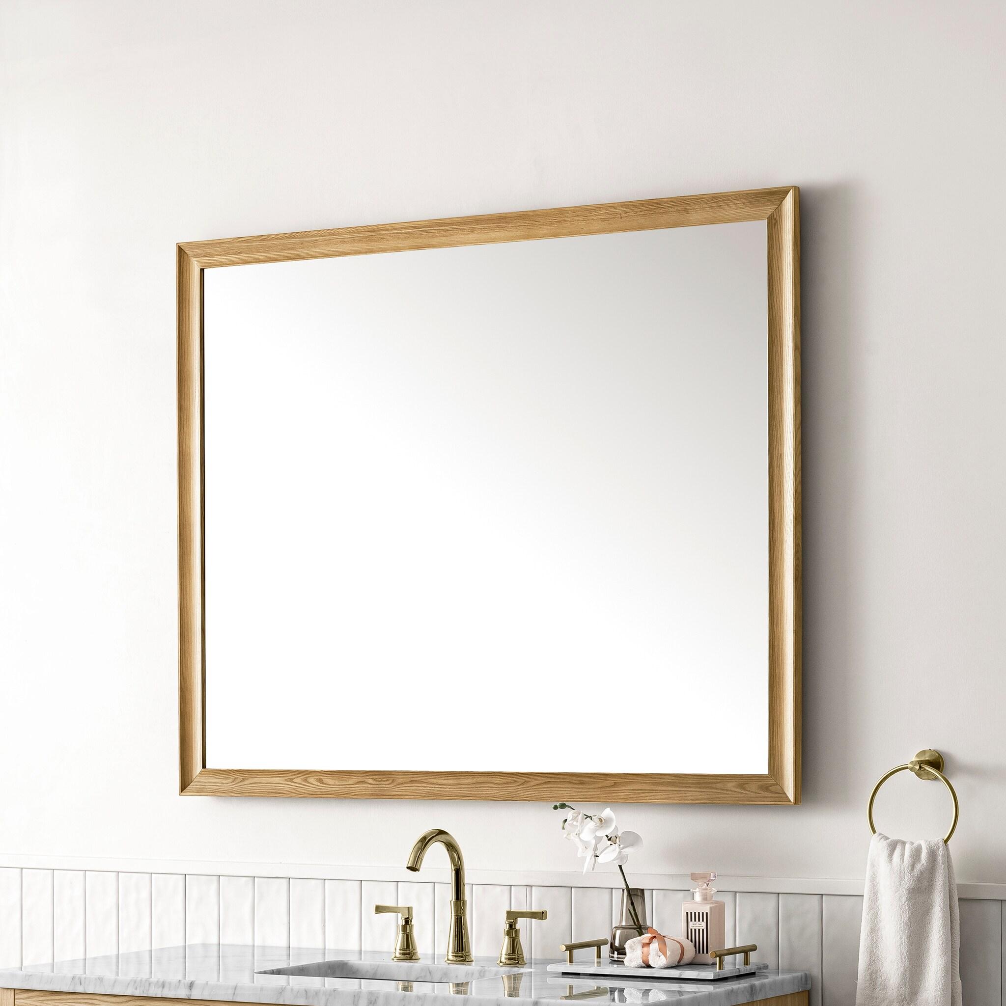 Glenbrooke Solid Wood Flat Wall Mirror