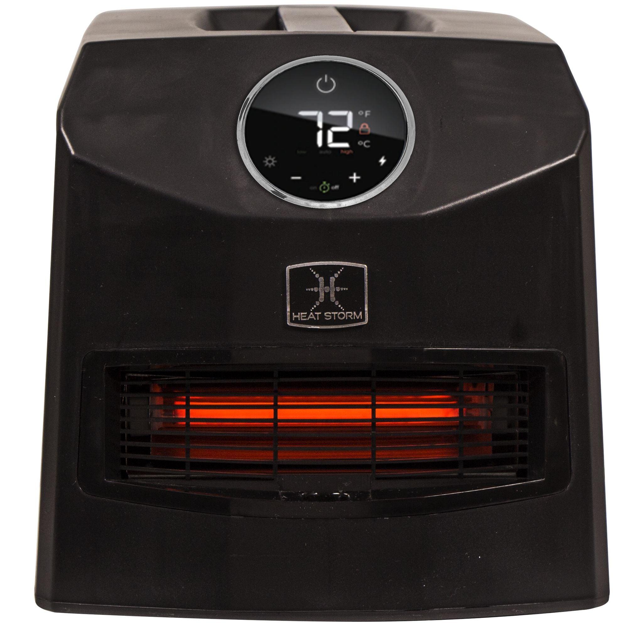 Heat Storm 1500 Watt 5200 BTU Electric High Efficiency Cabinet Space Heater with Adjustable Thermostat , Remote Included and with Digital Display