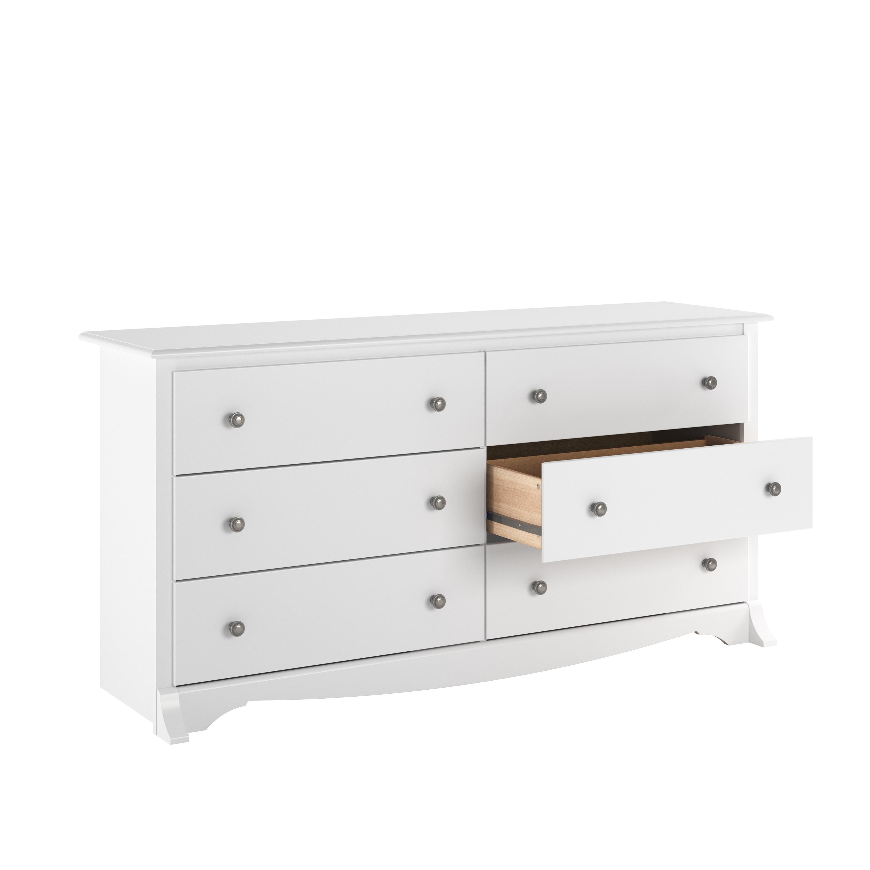 Monterey 6-Drawer White Dresser