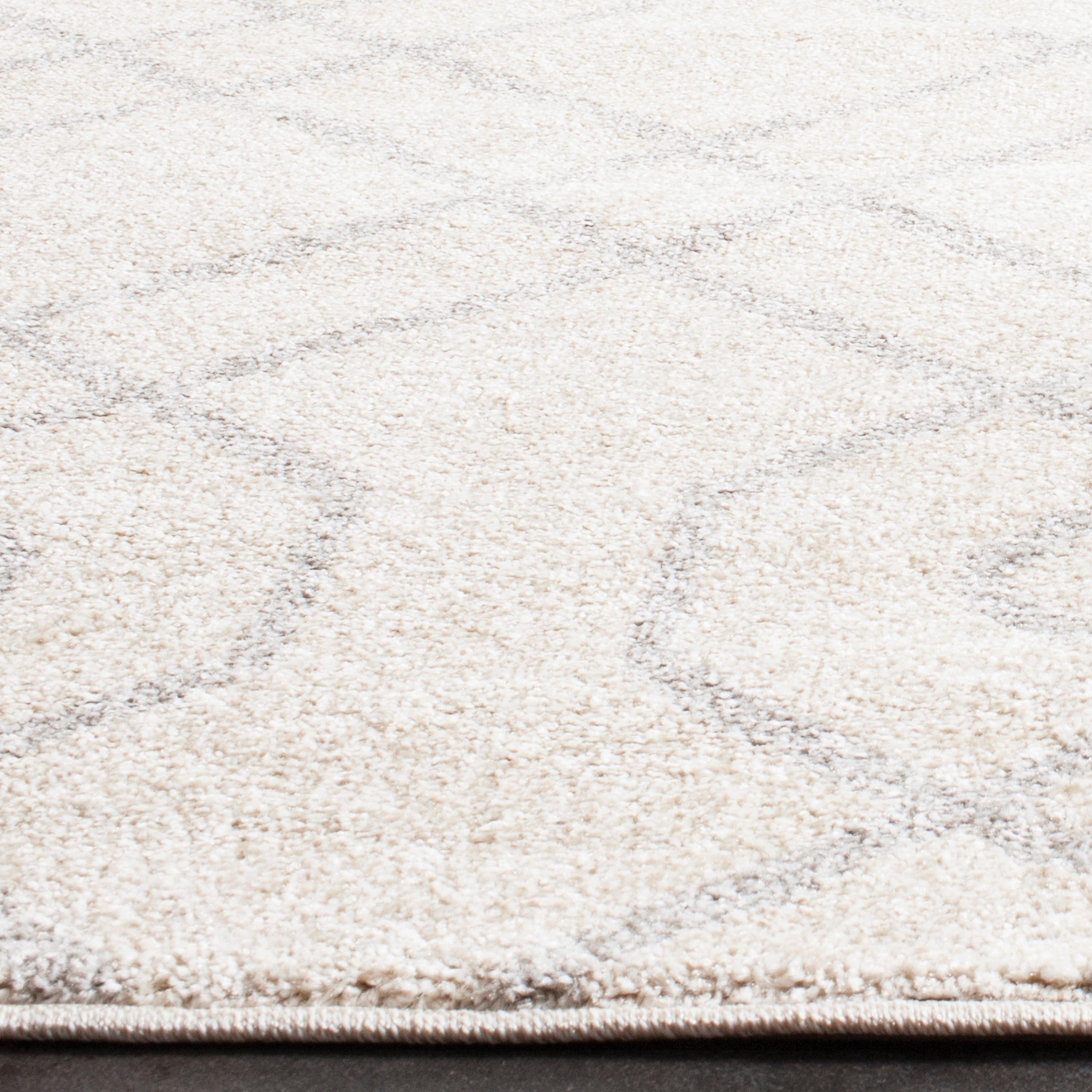 SAFAVIEH Amherst Roseann Geometric Area Rug, Ivory/Light Grey, 9' x 12'