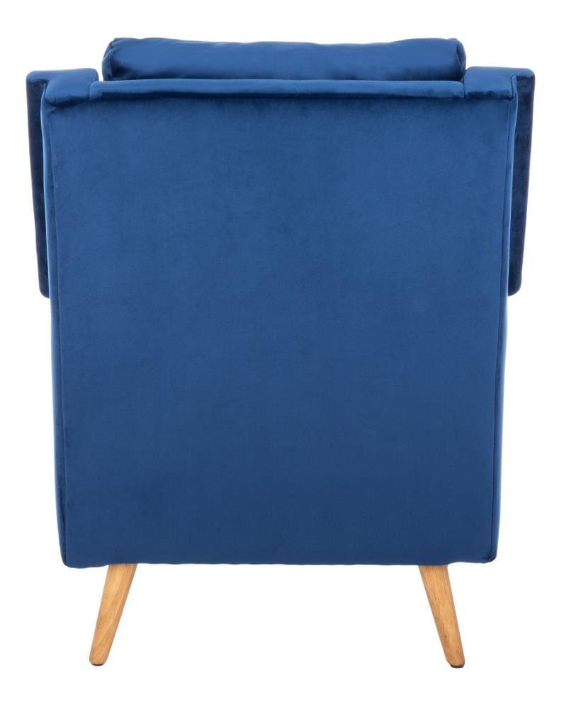 Astrid Mid-Century Arm Chair - Navy/Natural - Safavieh