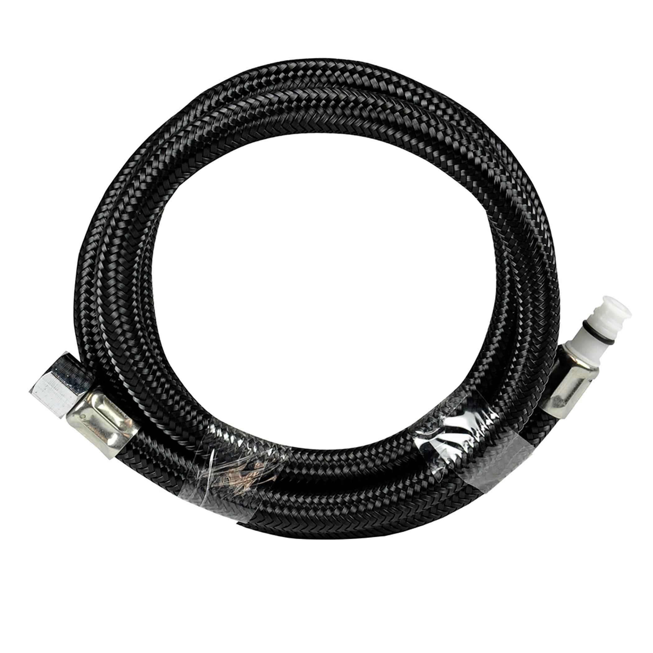 Universal Black Braided PVC Faucet Sprayer Hose, 48 Inch