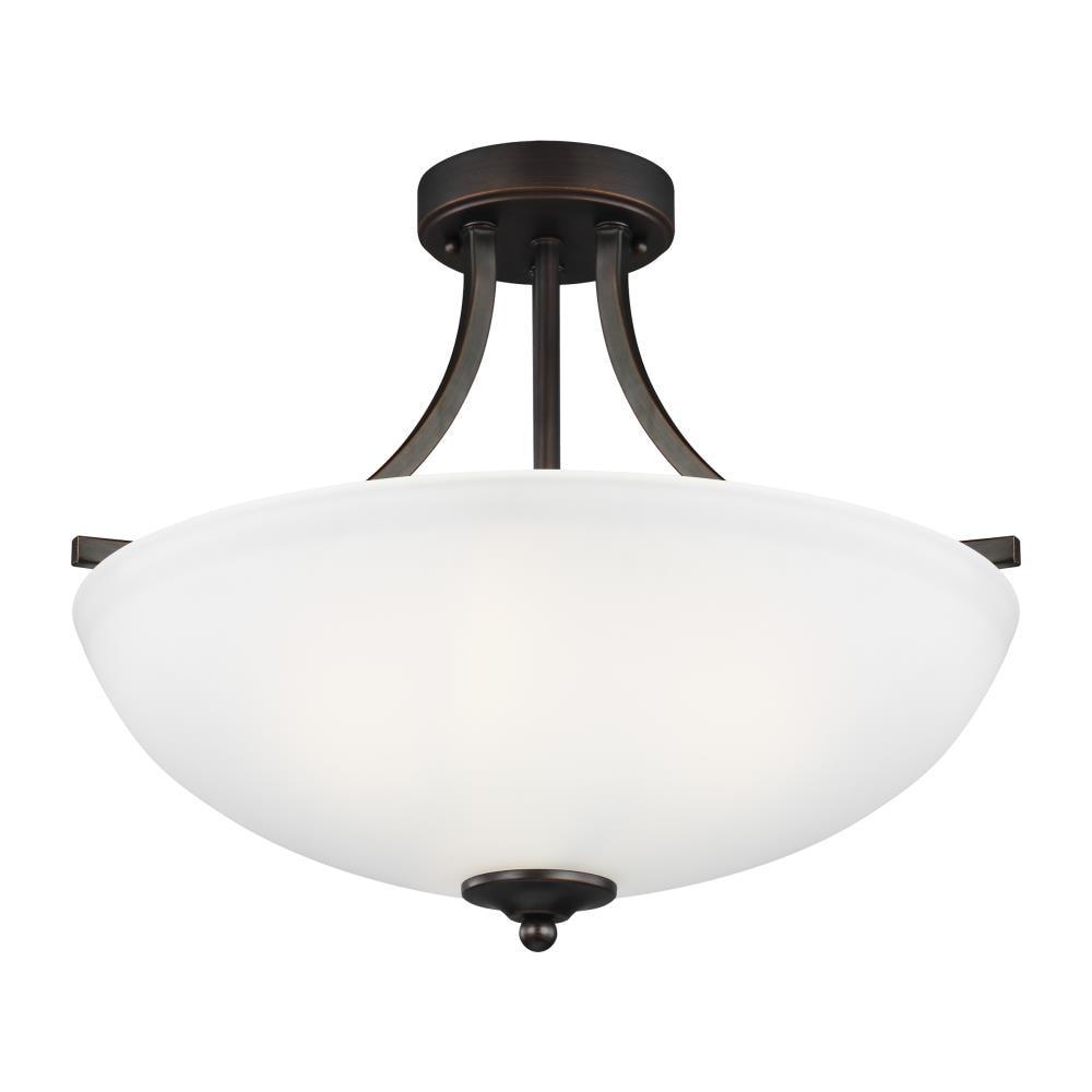 Geary 3-Light Burnt Sienna Semi-Flush Mount Convertible Pendant