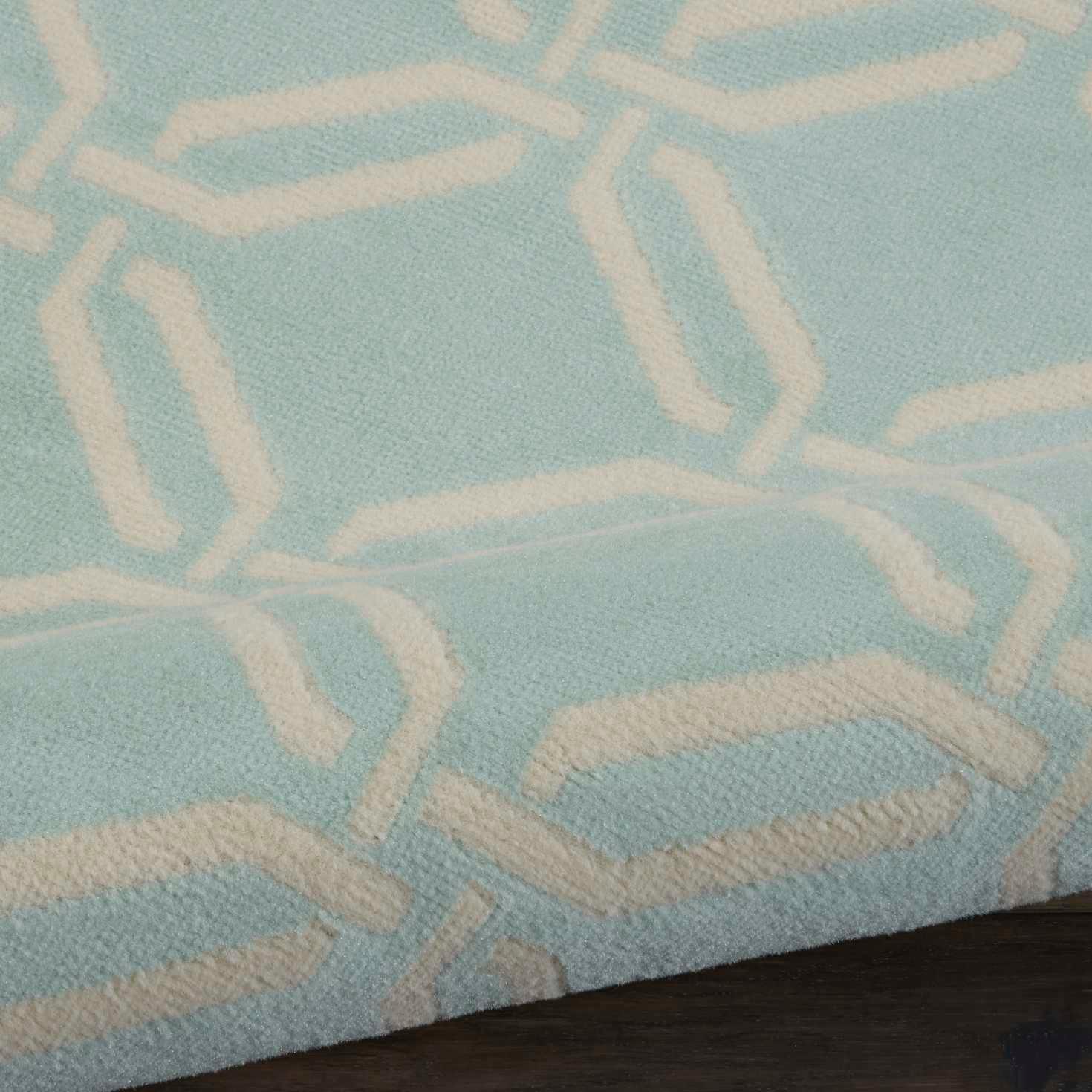 Nourison Jubilant Modern Trellis Green 7'10" x 9'10" Area Rug, (8' x 10')