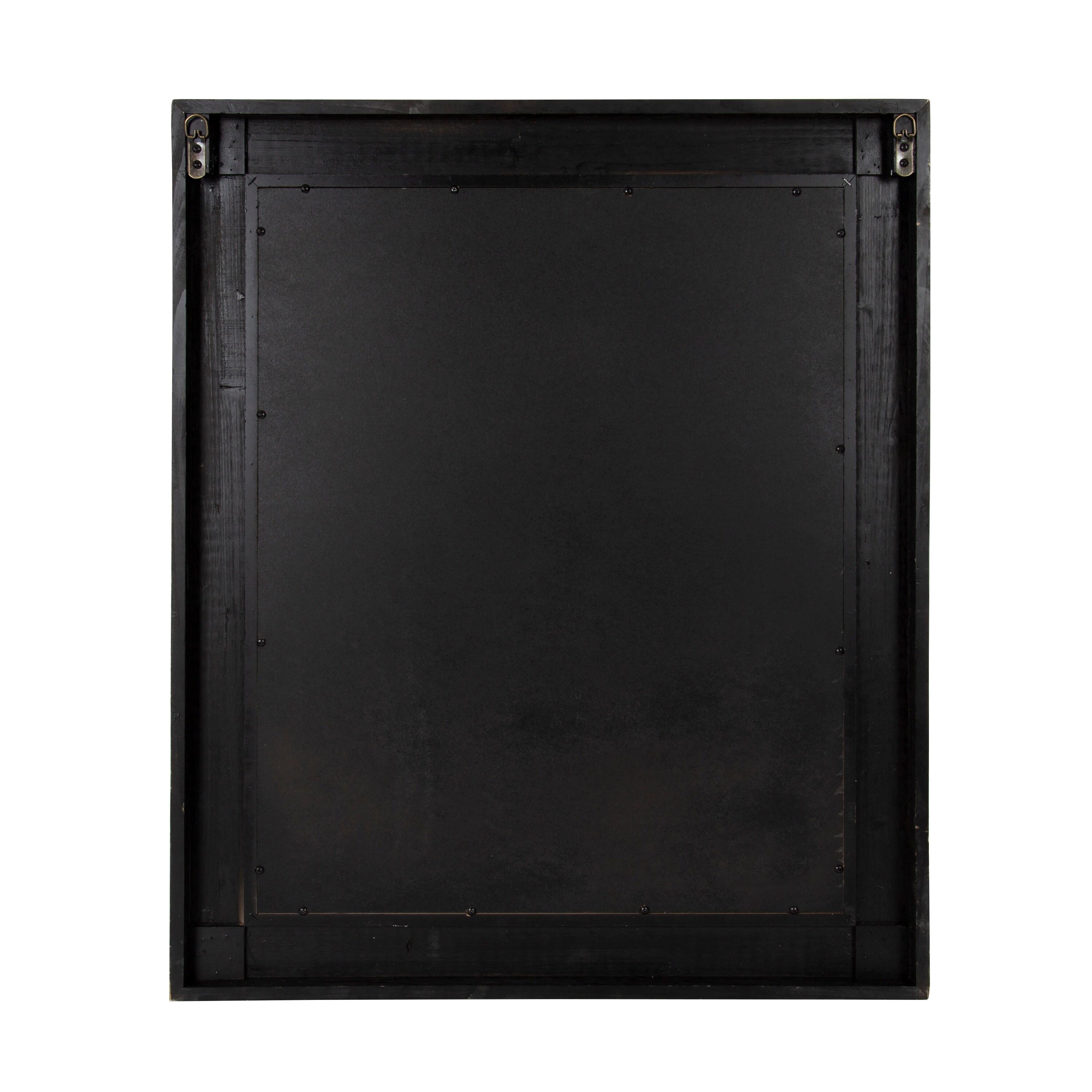 30" x 36" Garvey Wood Framed Wall Mirror White - Kate and Laurel: Modern Rectangle, No Assembly, Wall Mount