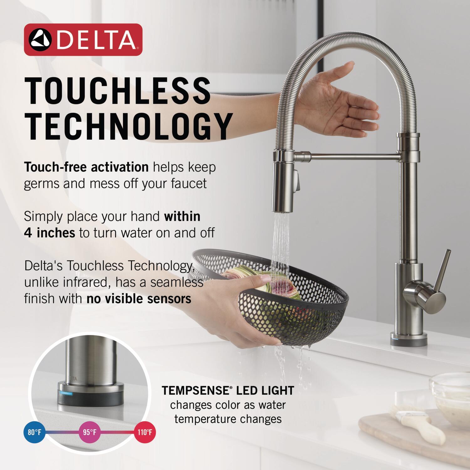 Trinsic Pro Pull Down Touch Single Handle Kitchen Faucet with Accessories