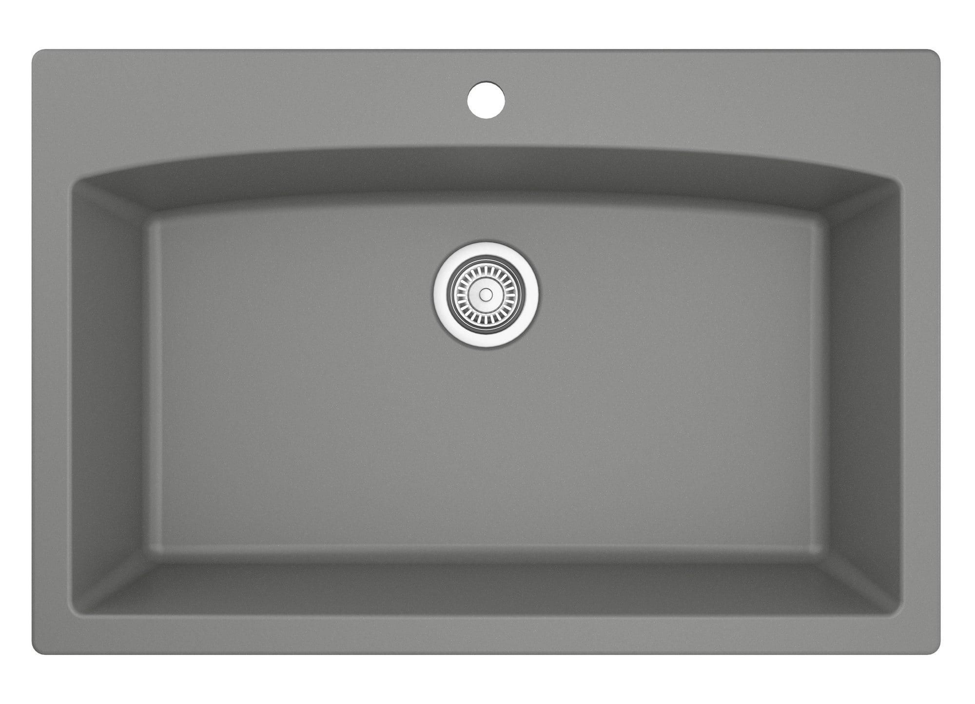 Karran Drop-in Quartz Composite 33'' X 22'' 1-Hole Single Bowl Kitchen Sink