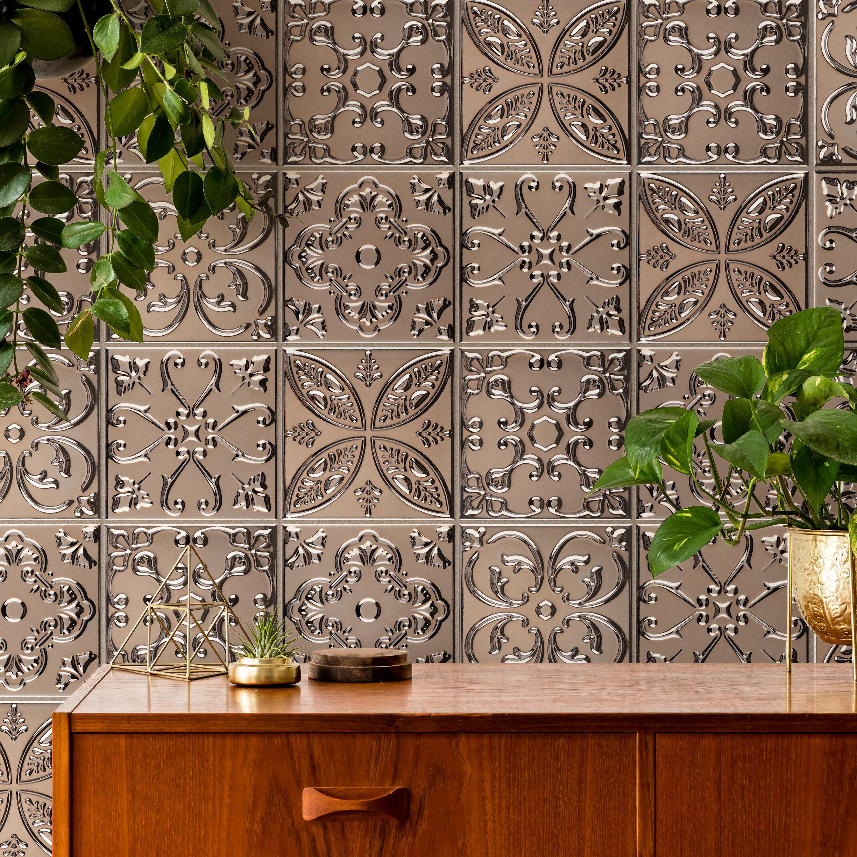 Trend 8" x 8" Ceramic Patterned Wall Tile