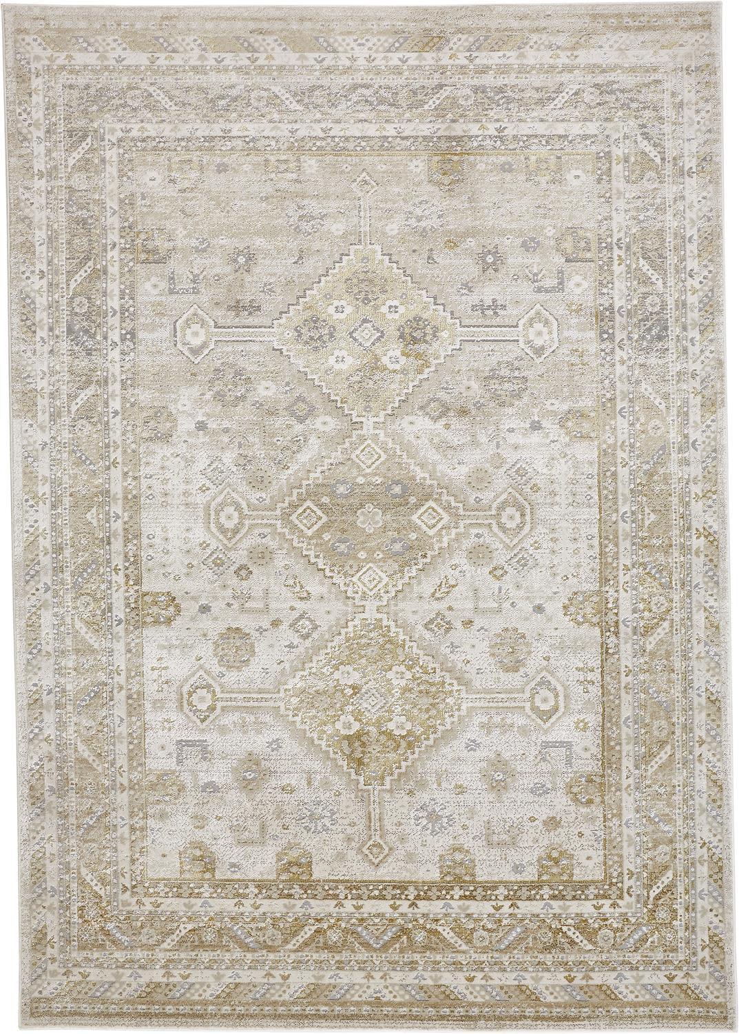 Aura Modern Persian Gold/Ivory Area Rug