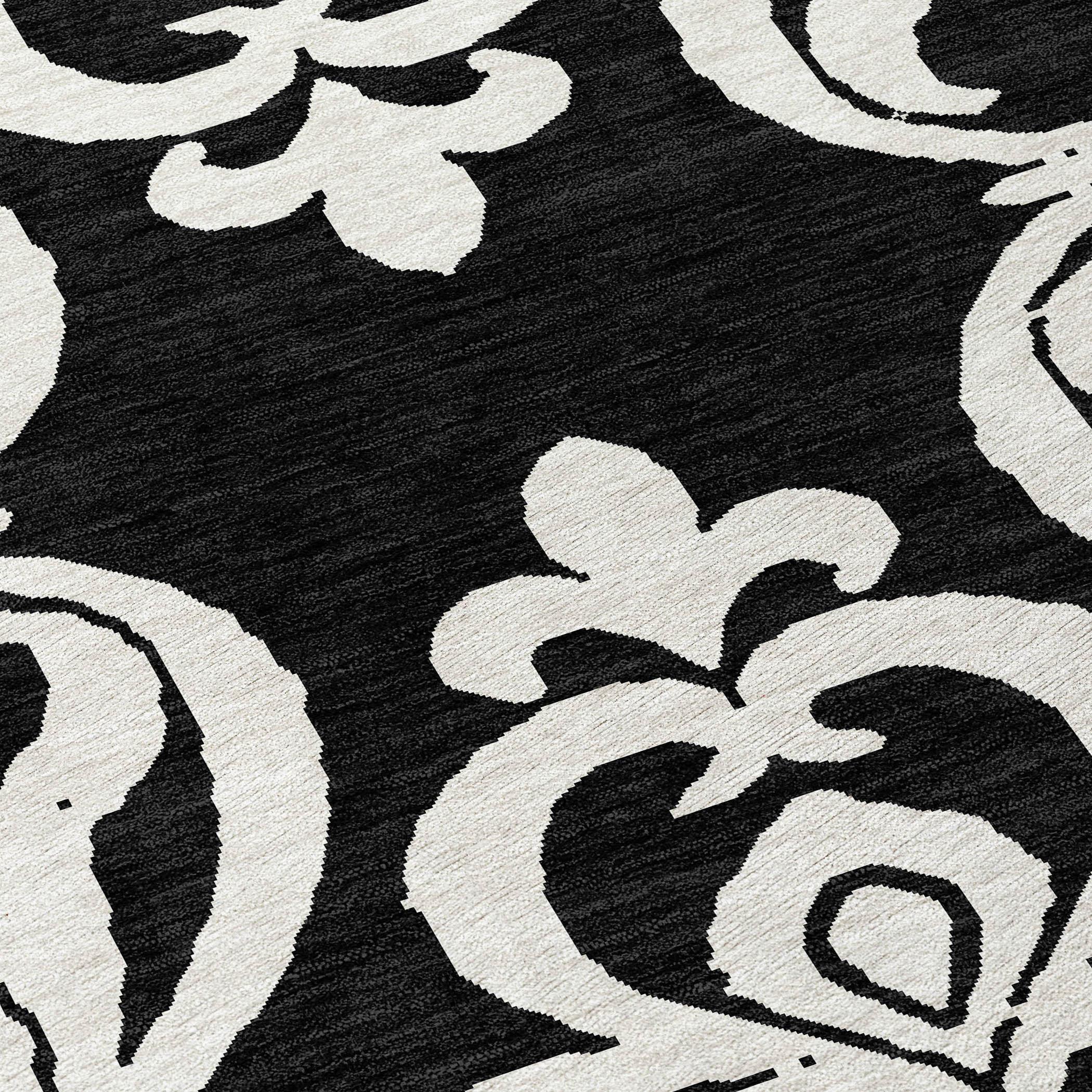 Addison Rugs Chantille ACN973 Black 2'6" x 3'10" Indoor Outdoor Area Rug, Easy Clean, Machine Washable, Non Shedding, Bedroom, Entry, Living Room, Dining Room, Kitchen, Patio Rug