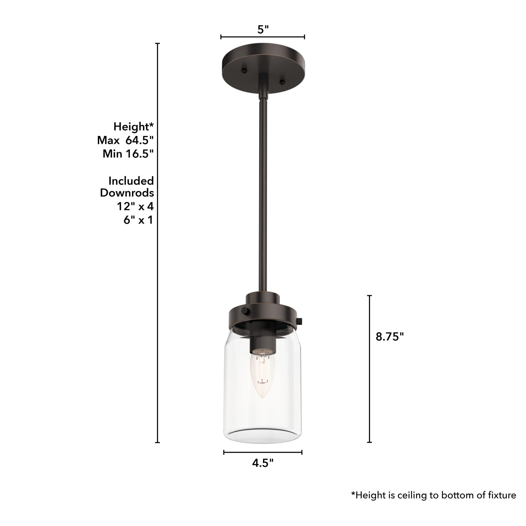 Devon Park 1 - Light Single Jar Pendant