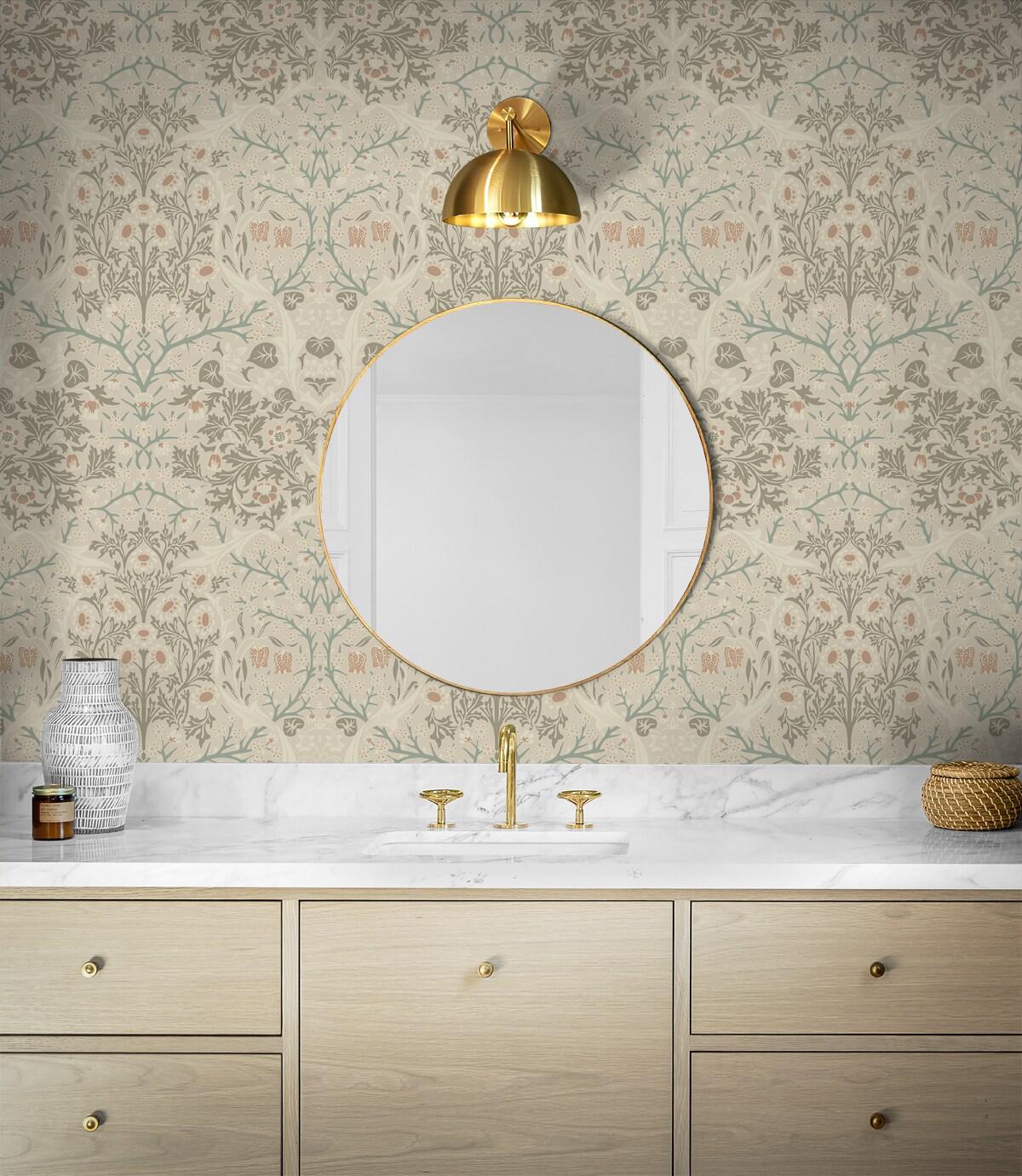 NextWall Lunar Rock & Clay Victorian Garden Peel and Stick Wallpaper