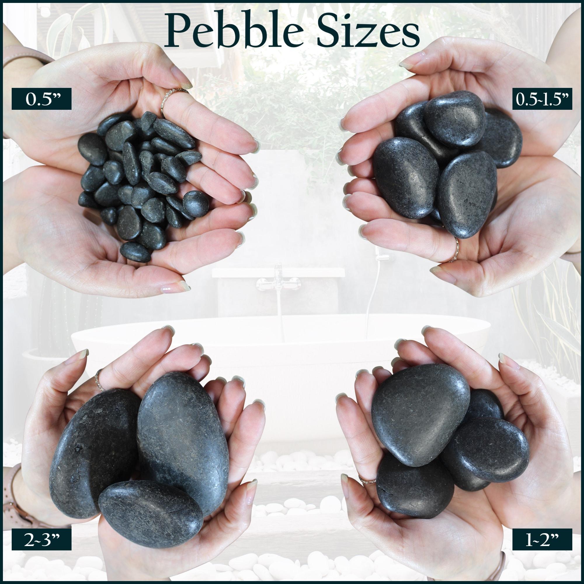 20 lb Snow White Smooth Decorative River Pebbles