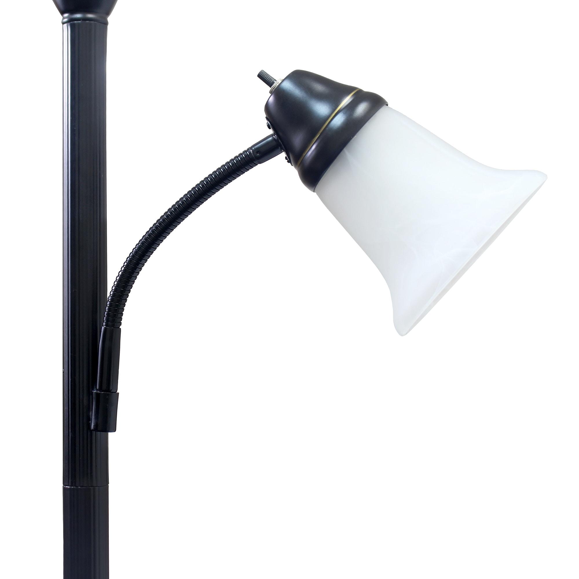 71" 2-Light Mother Daughter Floor Lamp Bronze - Elegant Designs: With Reading Light, Adjustable
