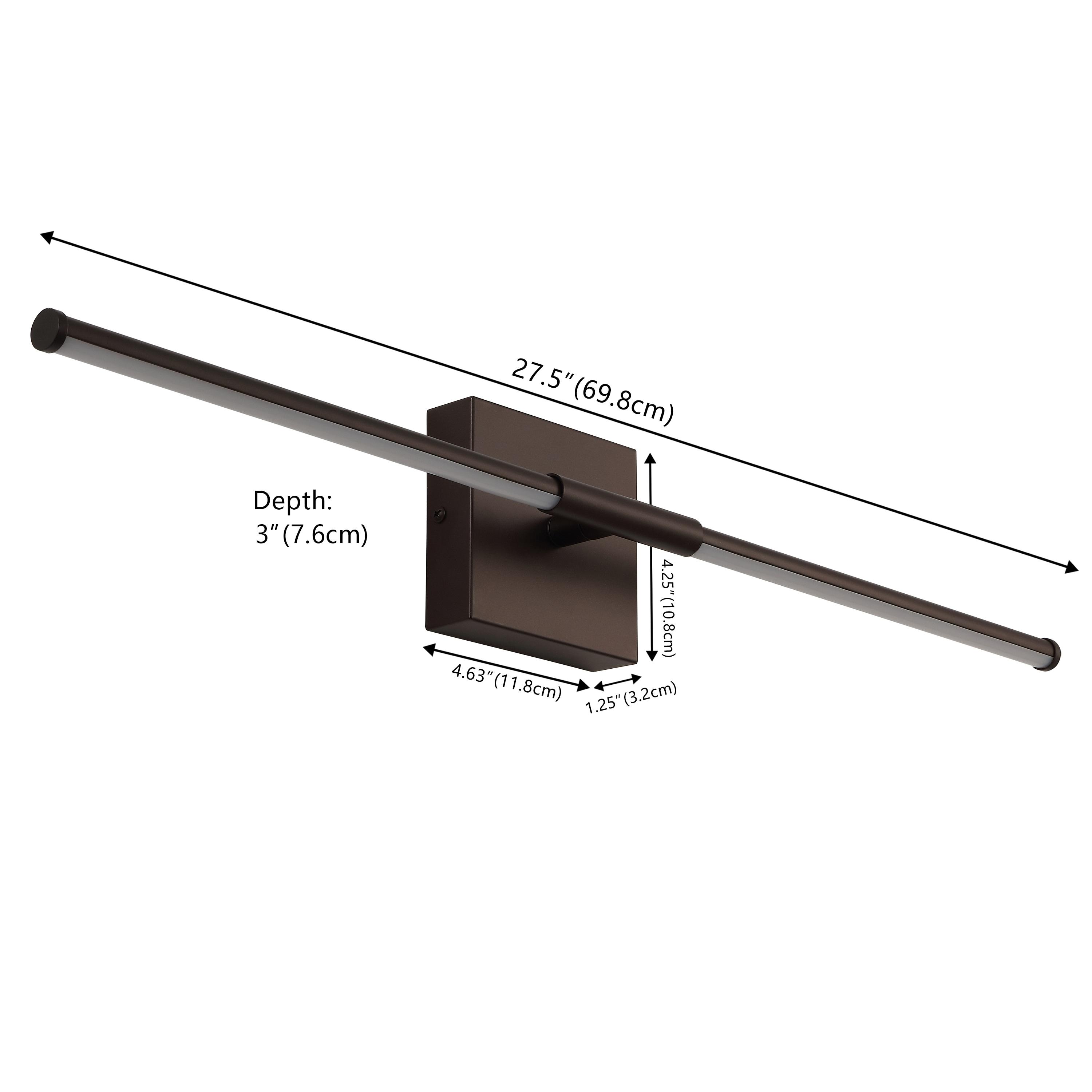 JONATHAN Y Makena 16.25" Modern Minimalist Dimmable Integrated LED Metal Wall Sconce, Oil Rubbed Bronze