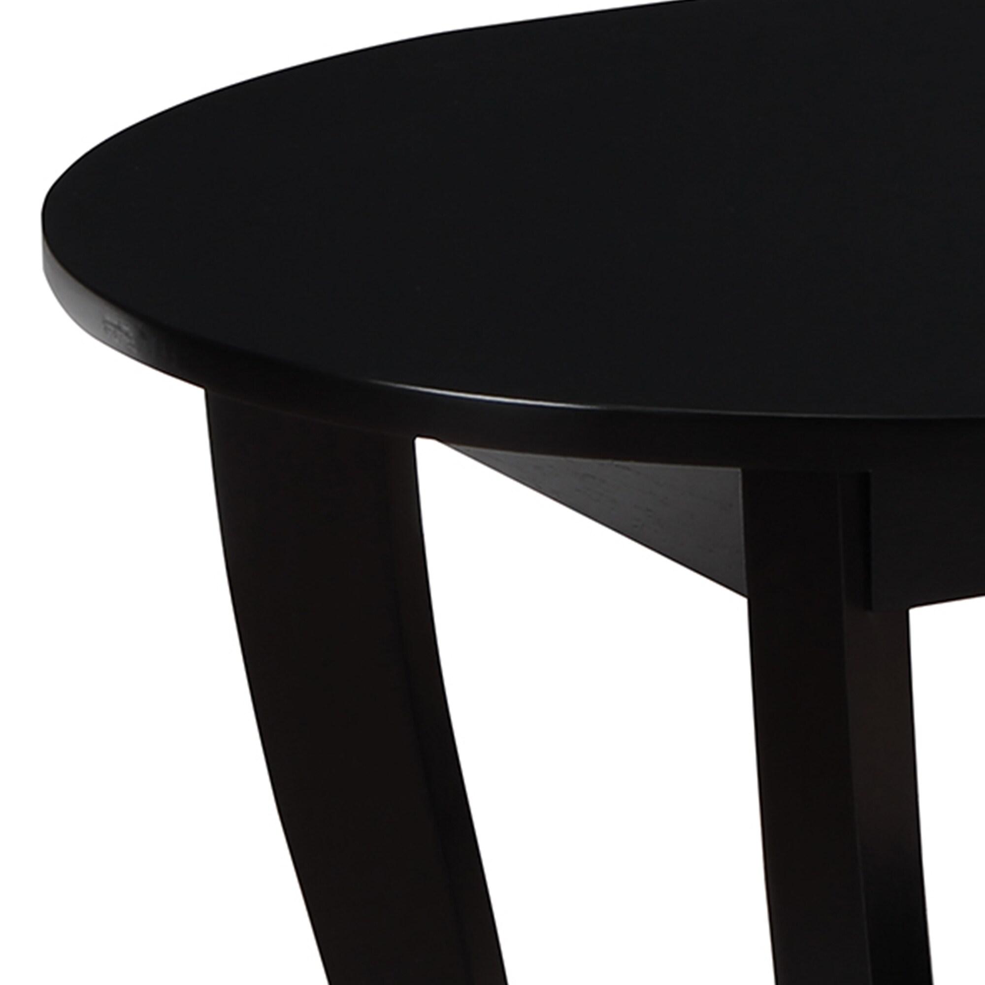 Convenience Concepts Classic Storage Oval Medium Density Fiberboard Coffee Table with Shelf, Black