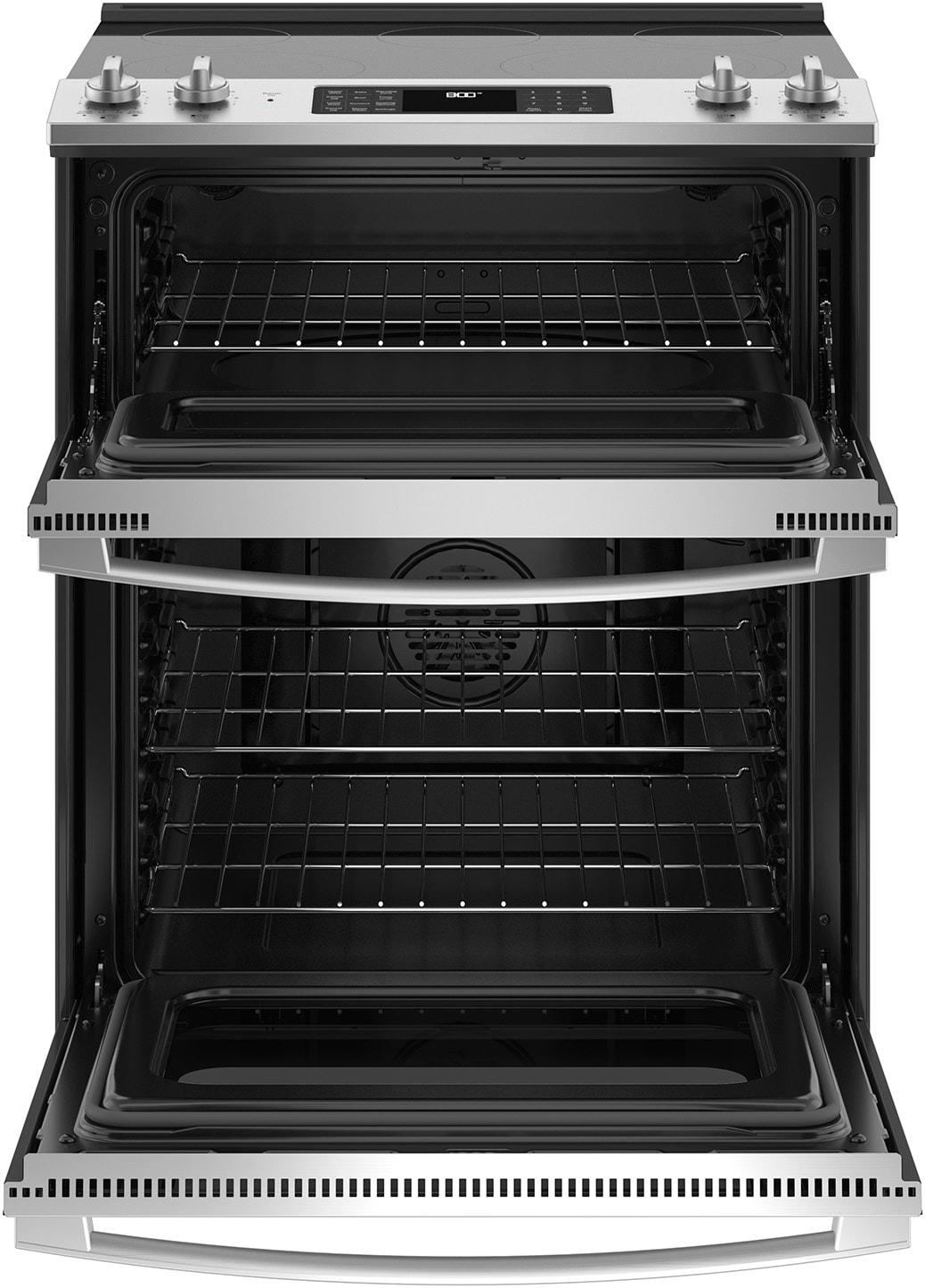 GE Appliances 30 in 66 cu ft Slide In Double Oven Electric Ranges in Stainless Steel
