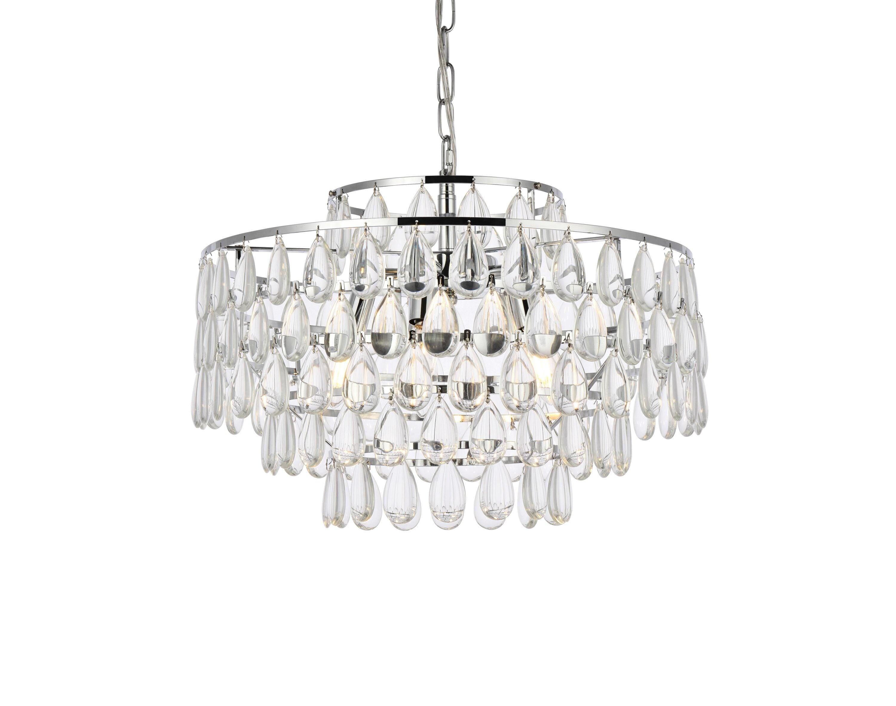 Elegant Lighting Mila 5 - Light Pendant in  Chrome