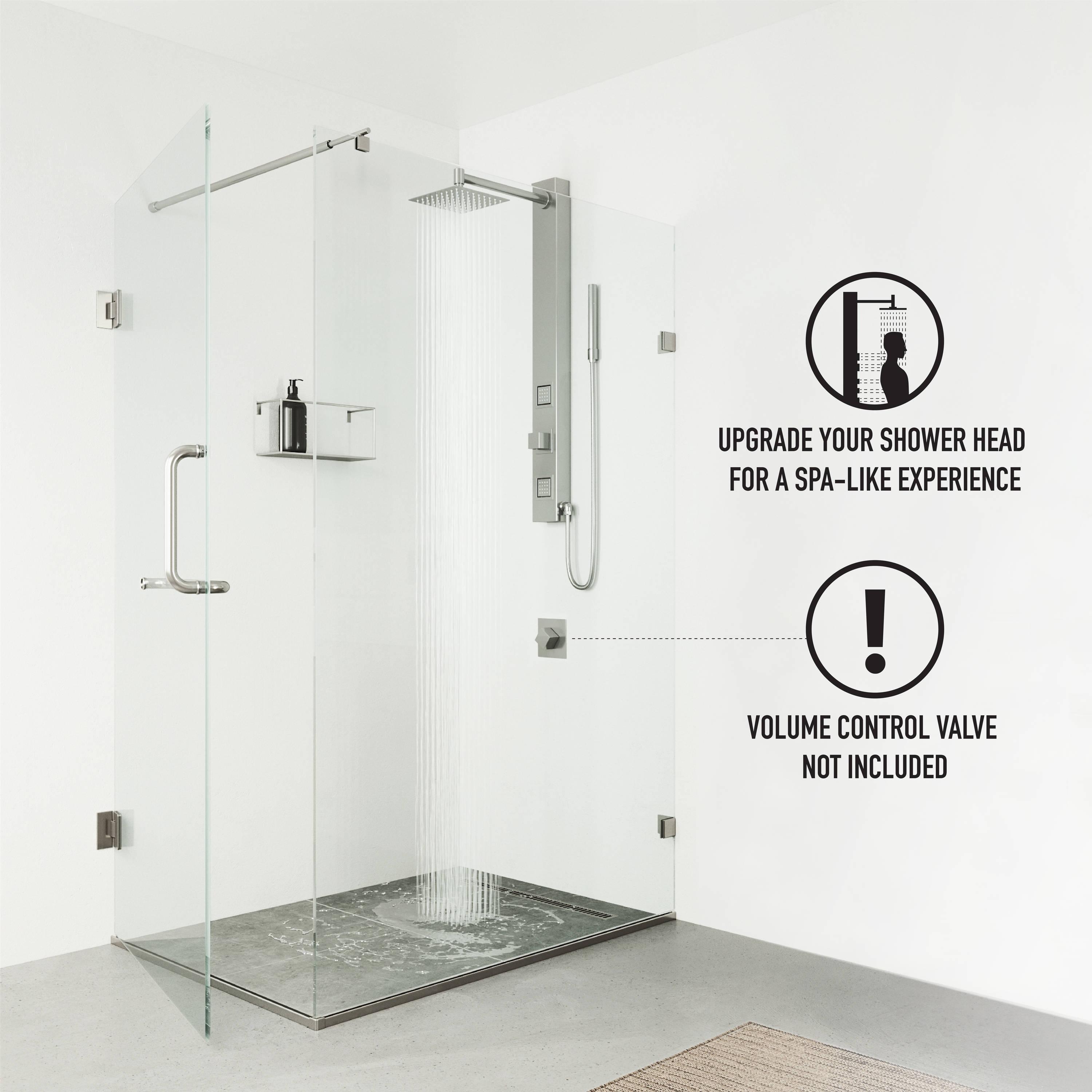 Orchid 39" H X 4" W 2-Jet Shower System with Hand Wand - Requires existing shower head connection