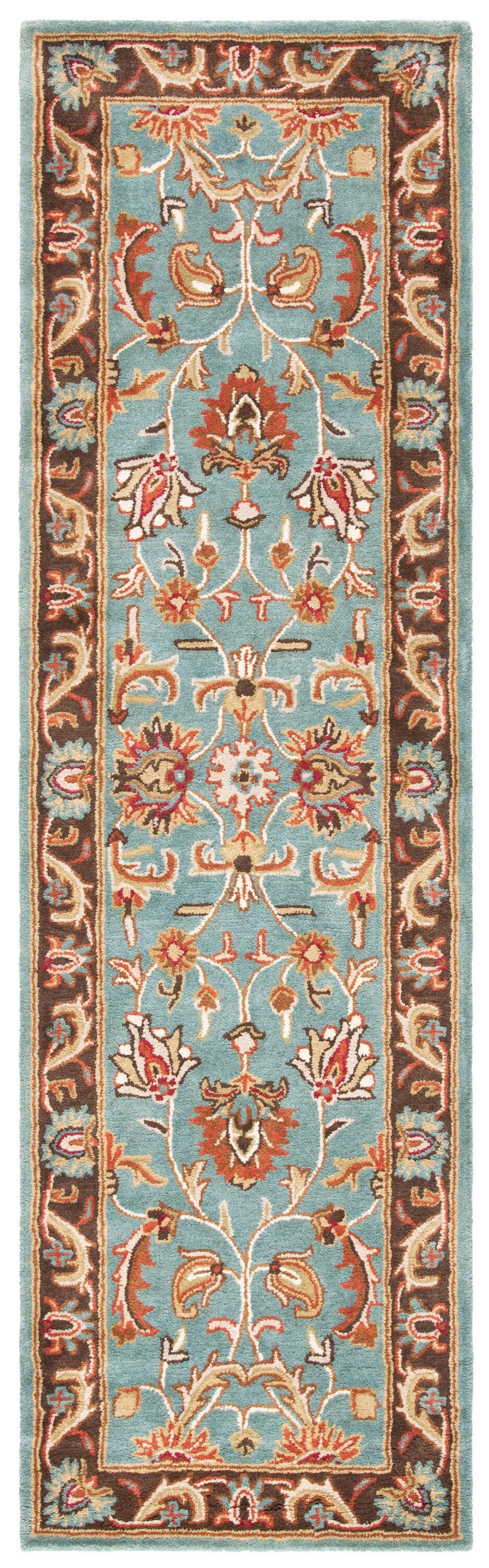 Heritage HG812 Hand Tufted Runner Rug - Blue/Brown - 2'3"x6' - Safavieh.