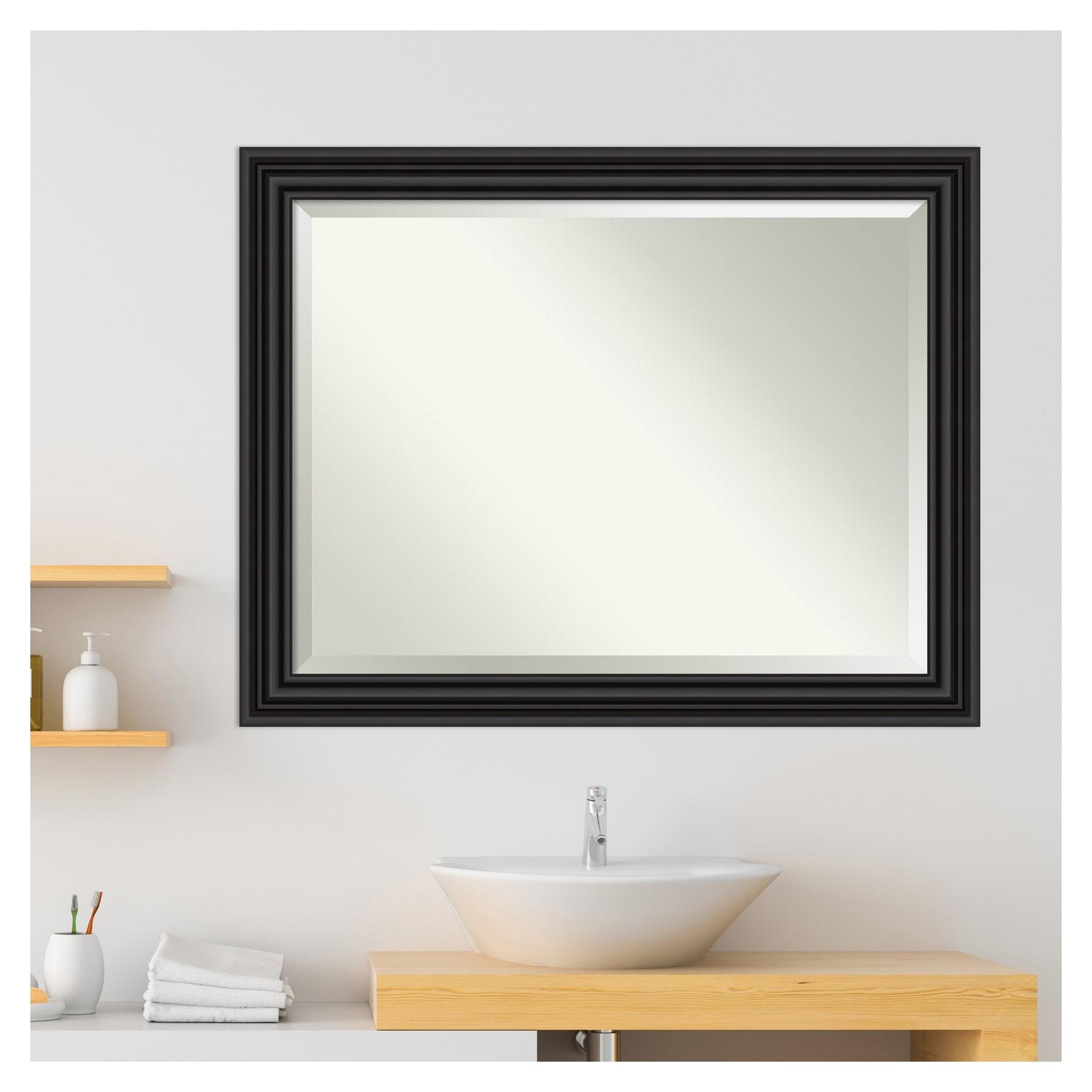 Colonial Black 45.75 in. x 35.75 in. Bathroom Vanity Mirror