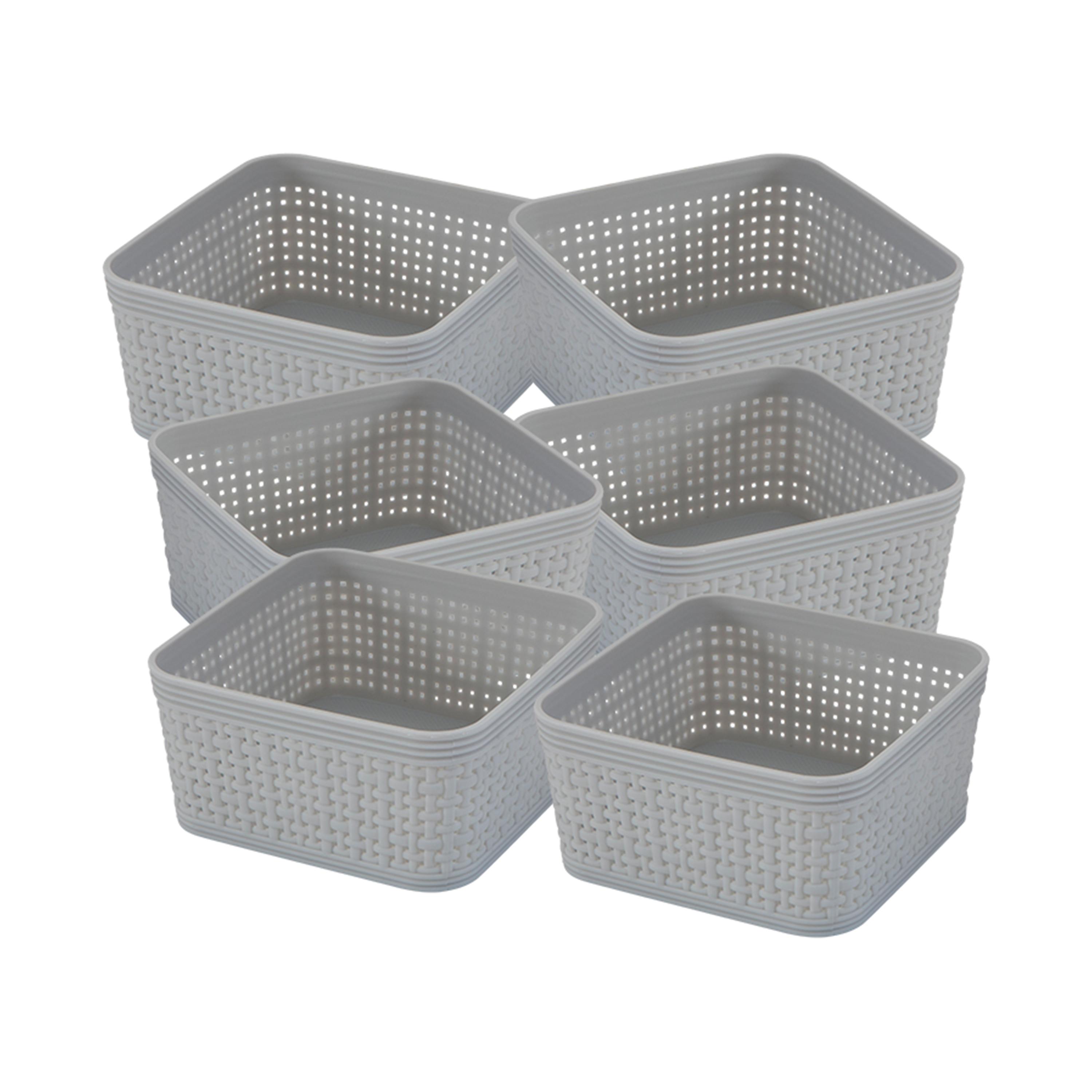 Simplify Simplify Plastic Basket (Set of 6)