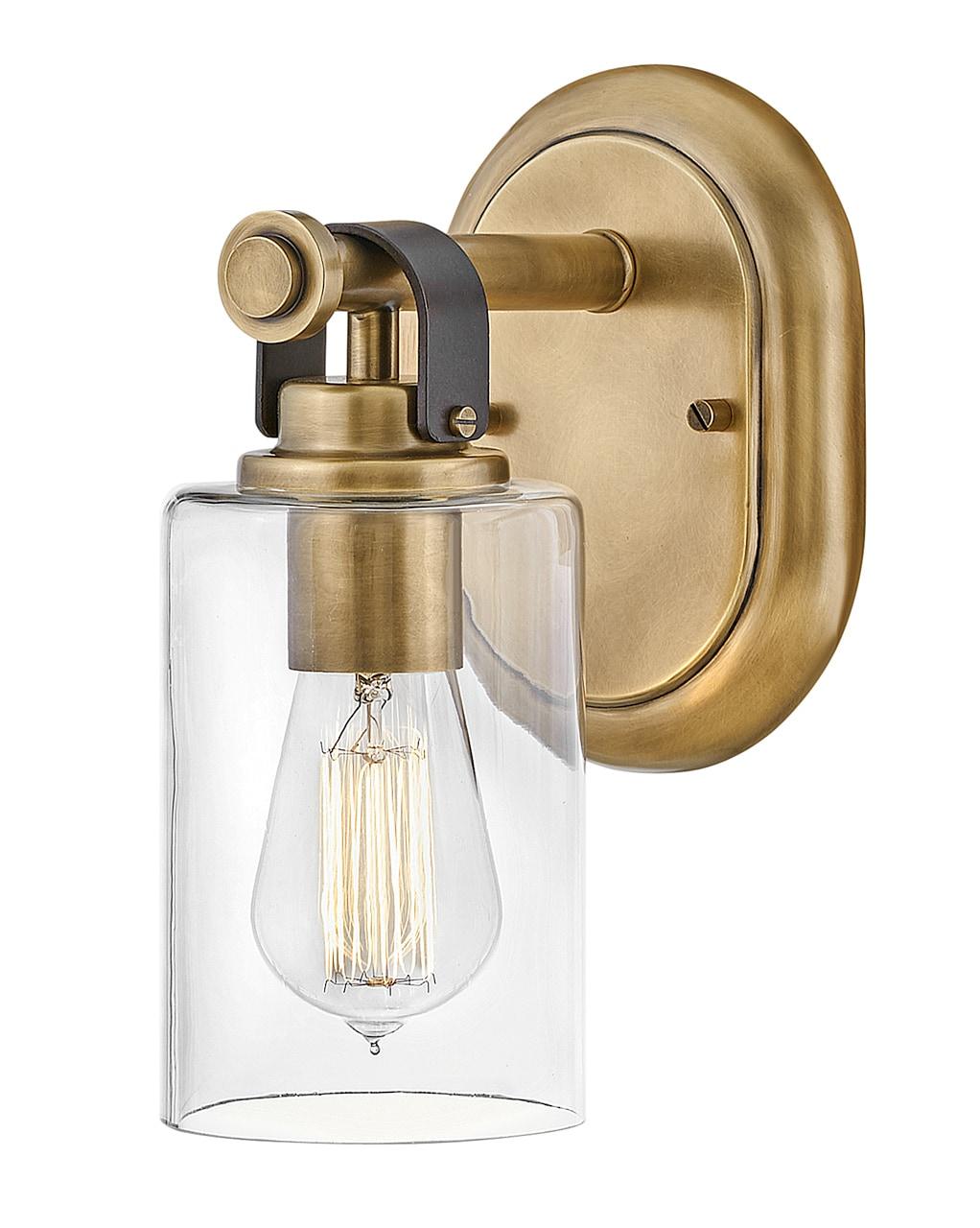 April Single Transparent Dimmable Bath Sconce