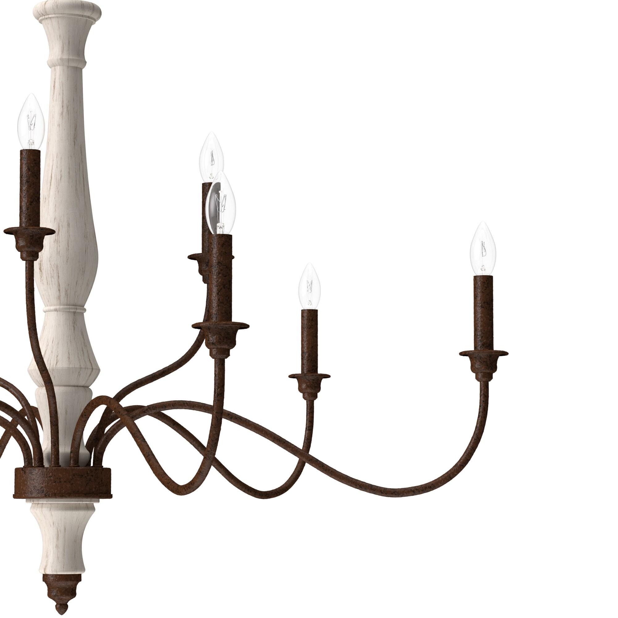 Hunter Fan Teren 9 - Light Candle Style Tiered Chandelier
