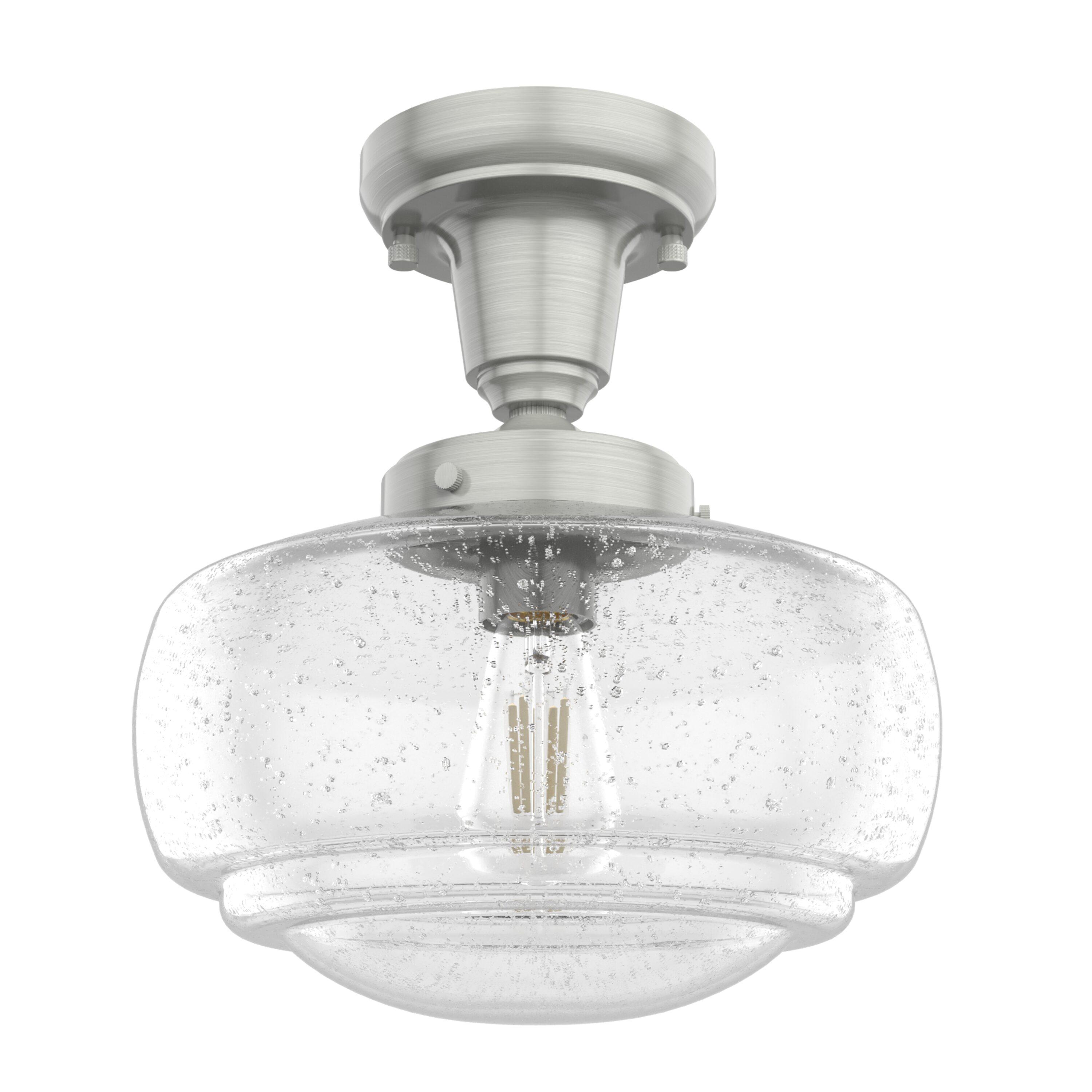 Saddle Creek 1 - Light Single Schoolhouse Pendant with Glass
