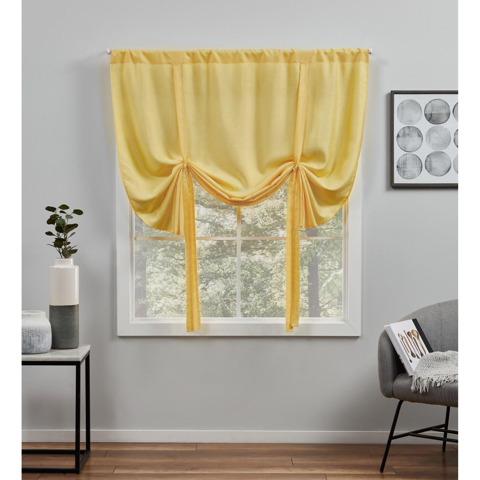 Amalgamated Textiles Exclusive Home Loha Light Filtering Rod Pocket Tie Up Shade