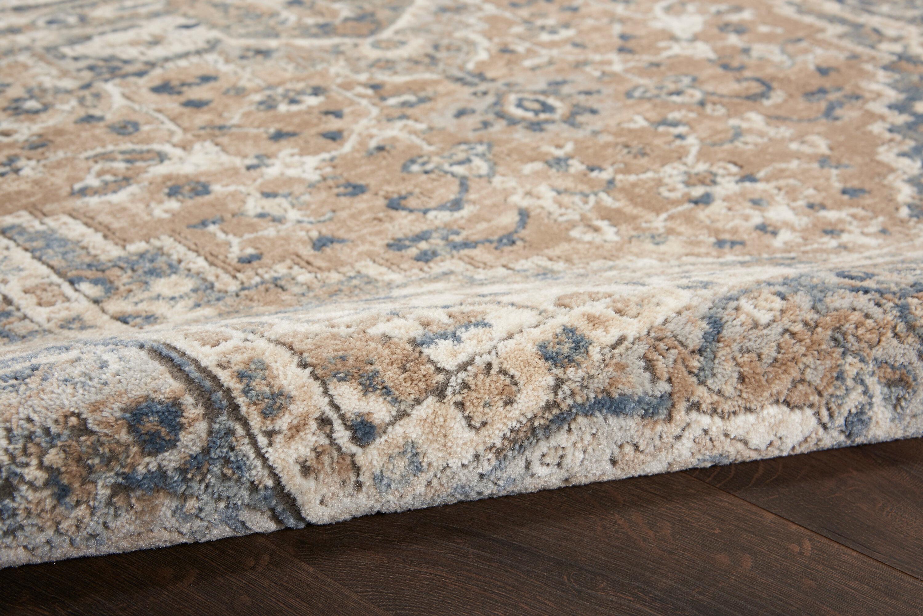 Nourison Concerto Center Medallion Indoor Rug Beige Grey 5'3" x 7'3"