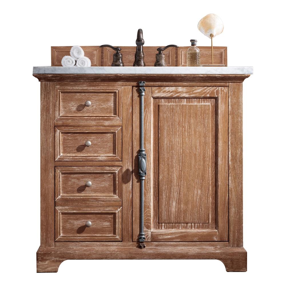 Providence 36" Light Wood Single Bathroom Vanity with Backsplash