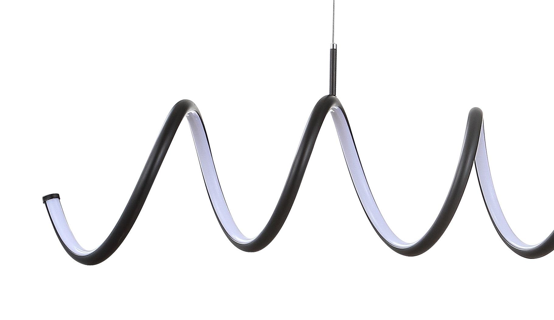 Ali 31" Dimmable Adjustable Integrated LED Metal Linear Pendant, Black