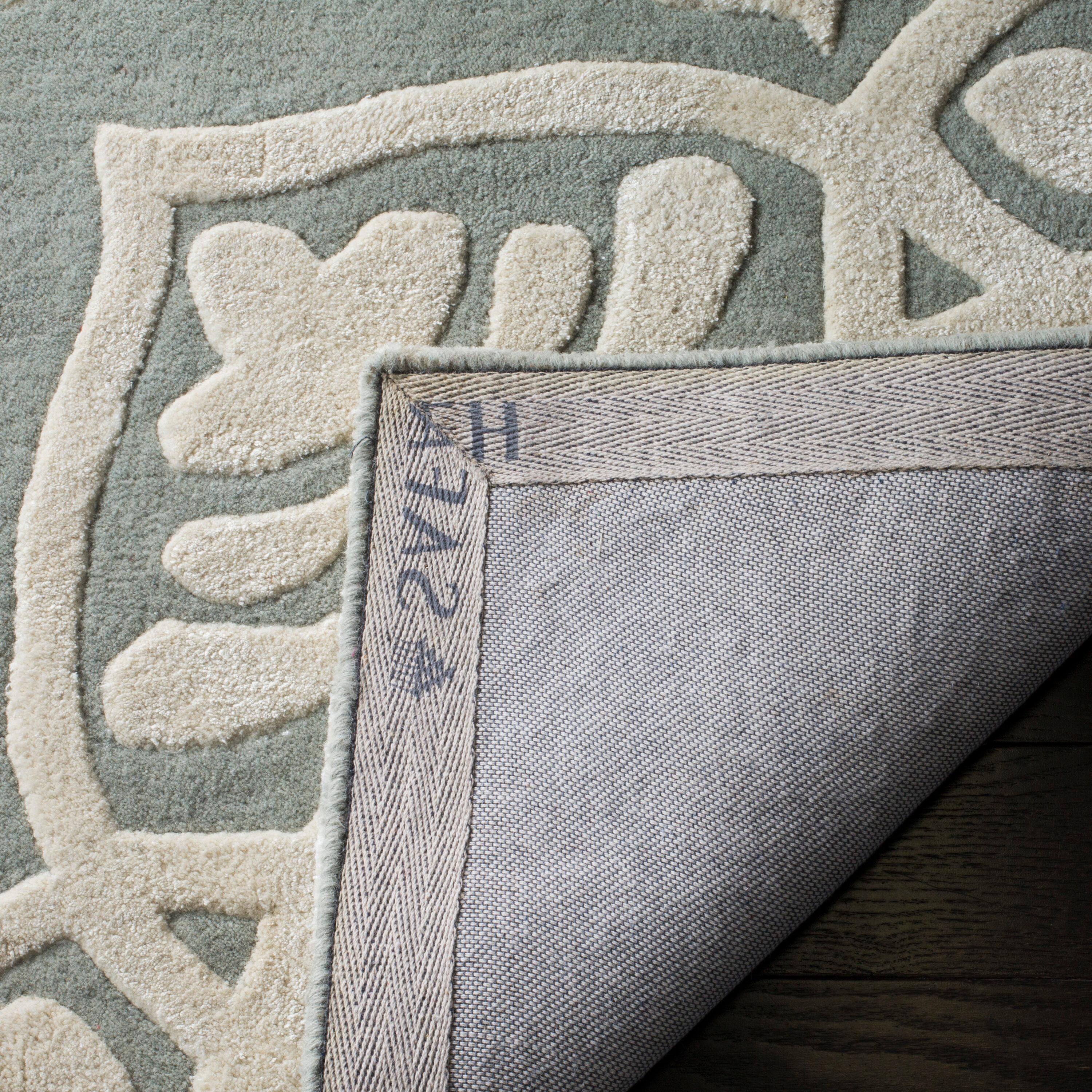 Bella BEL136 Hand Tufted Accent Rug Grey / Ivory 2'-6" X 4' - Safavieh.