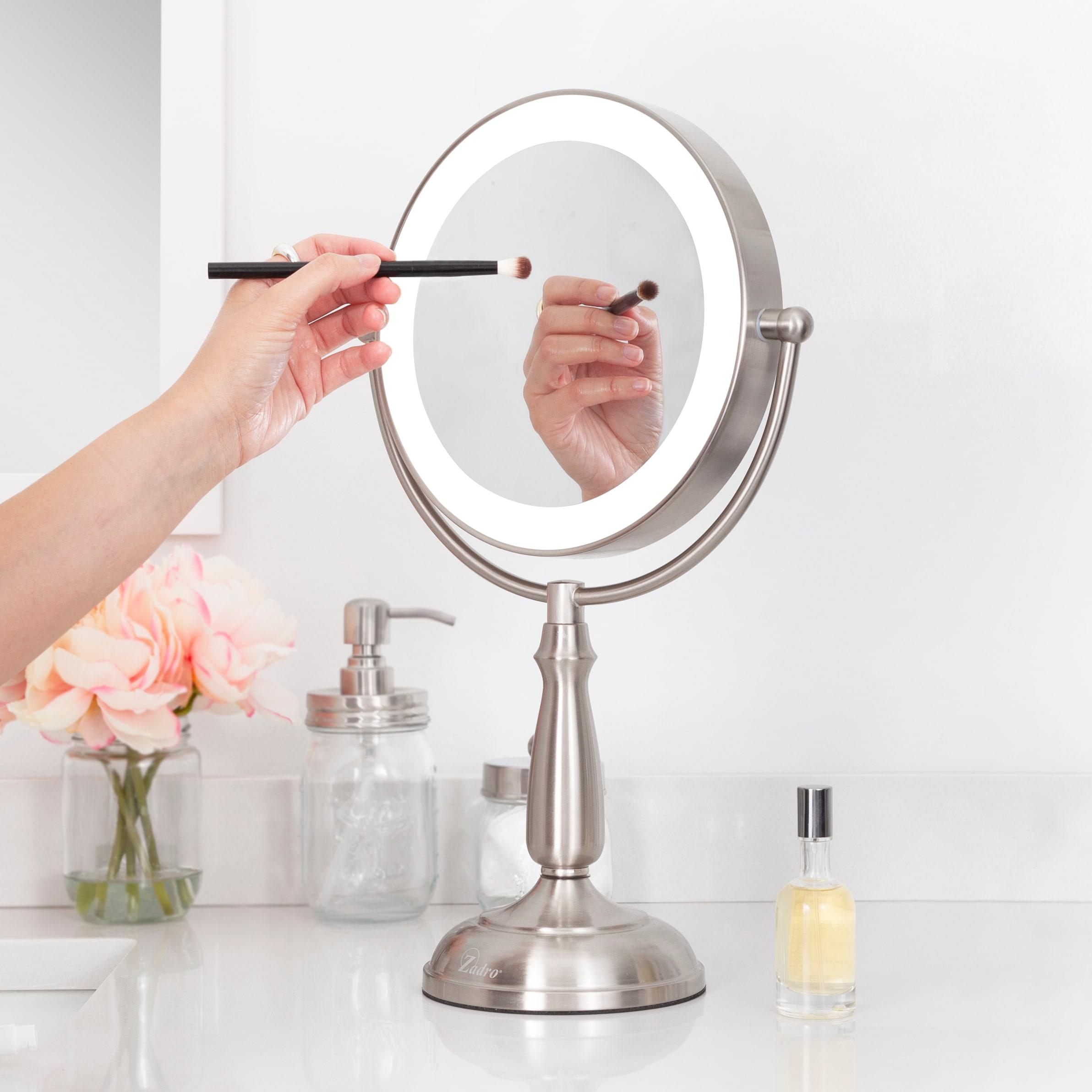 Zadro LED Lighted Makeup Mirrors for Women w/ Magnification & Cordless