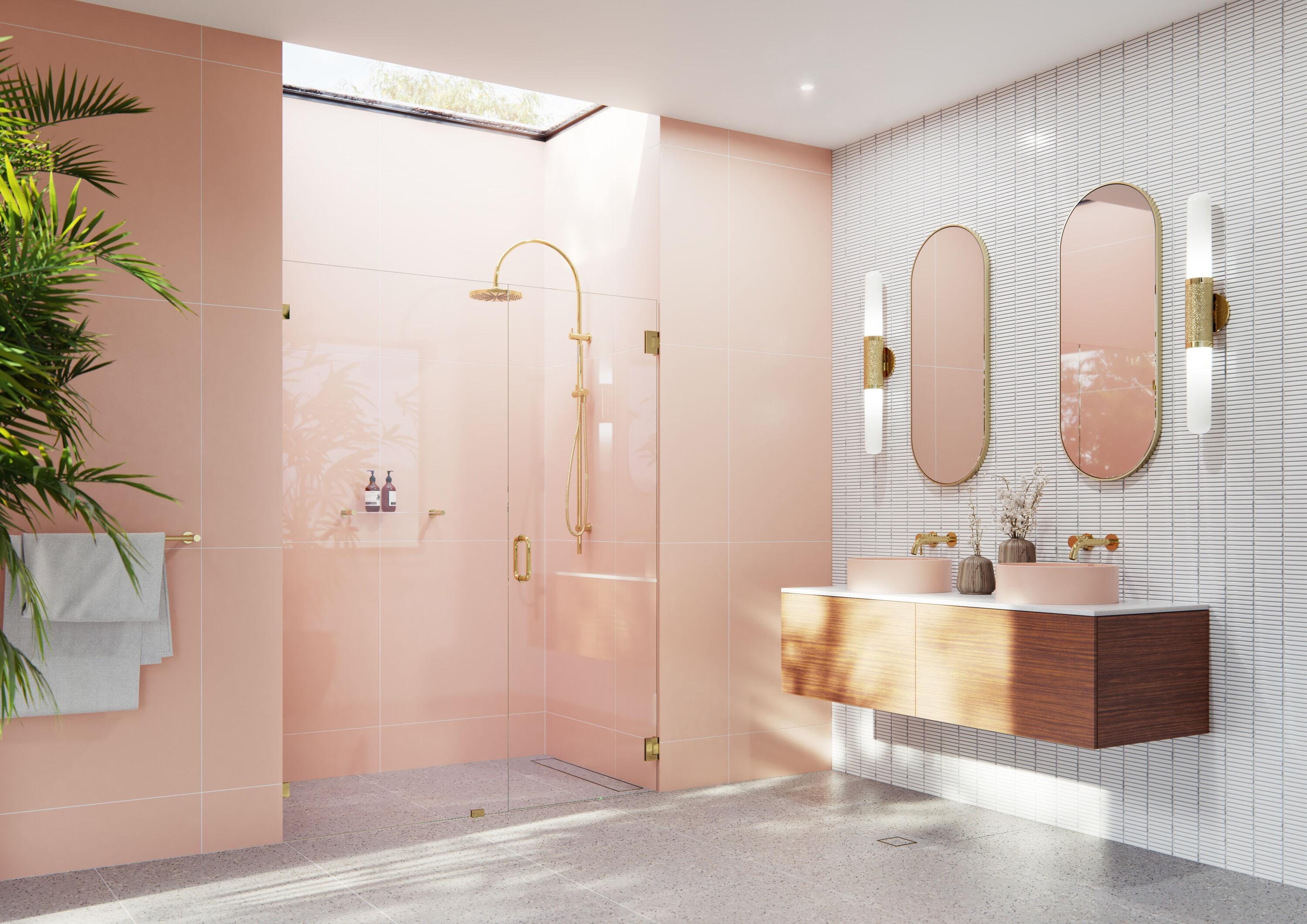 Illume 57.5 in. x 78 in. Fully Frameless Wall Hinge Shower Door
