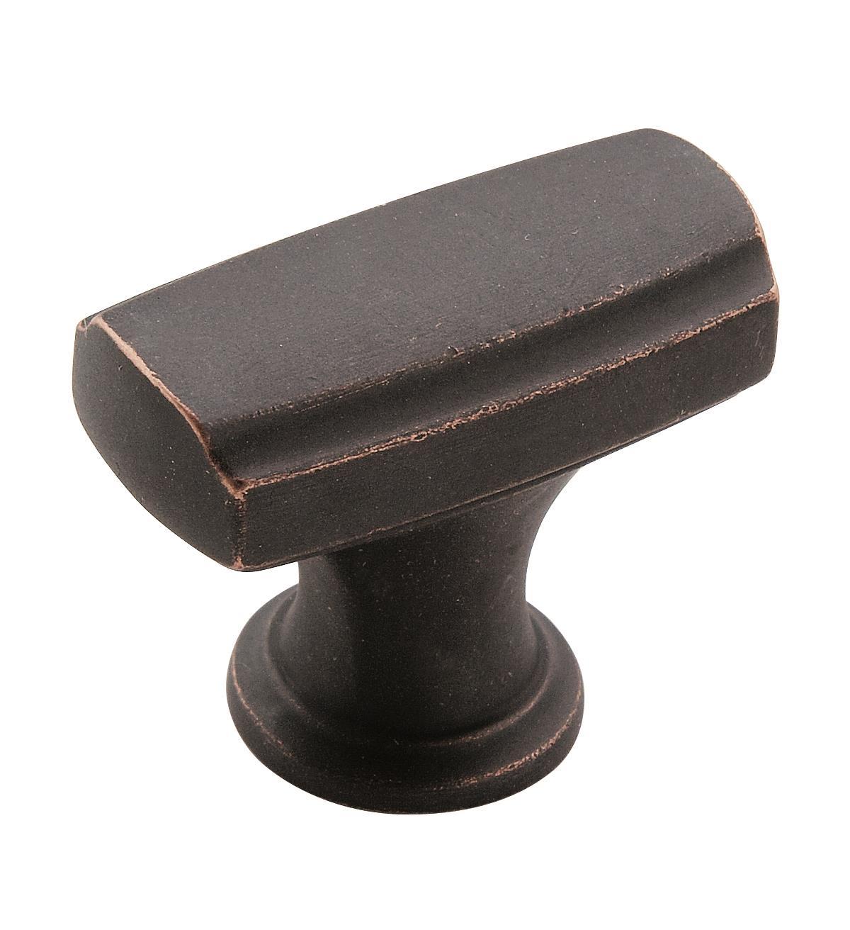 Amerock Highland Ridge 1-3/8 inch (35mm) Length Dark Oiled Bronze Cabinet Knob