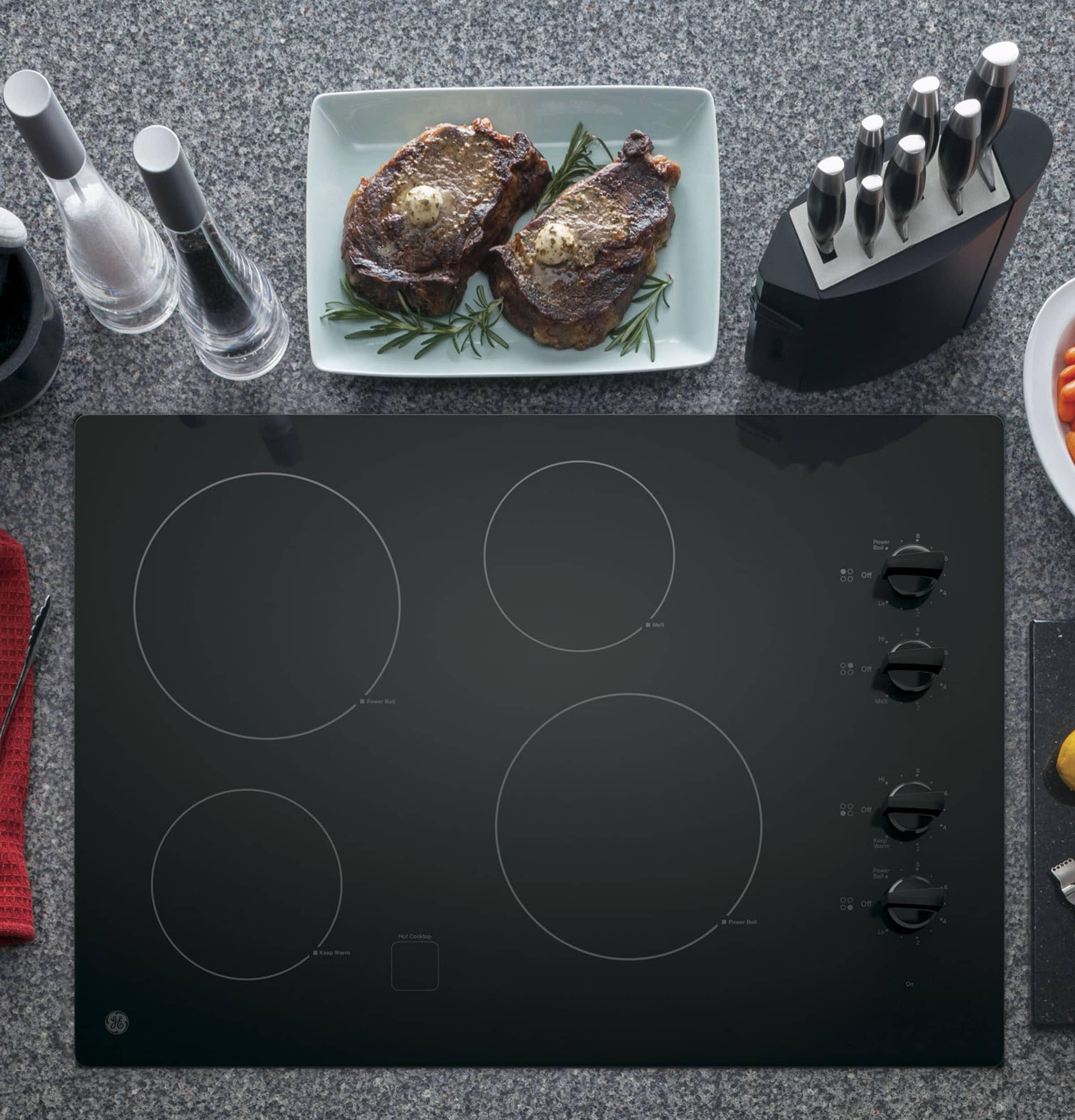 GE 30" Built-In Knob Control Electric Cooktop