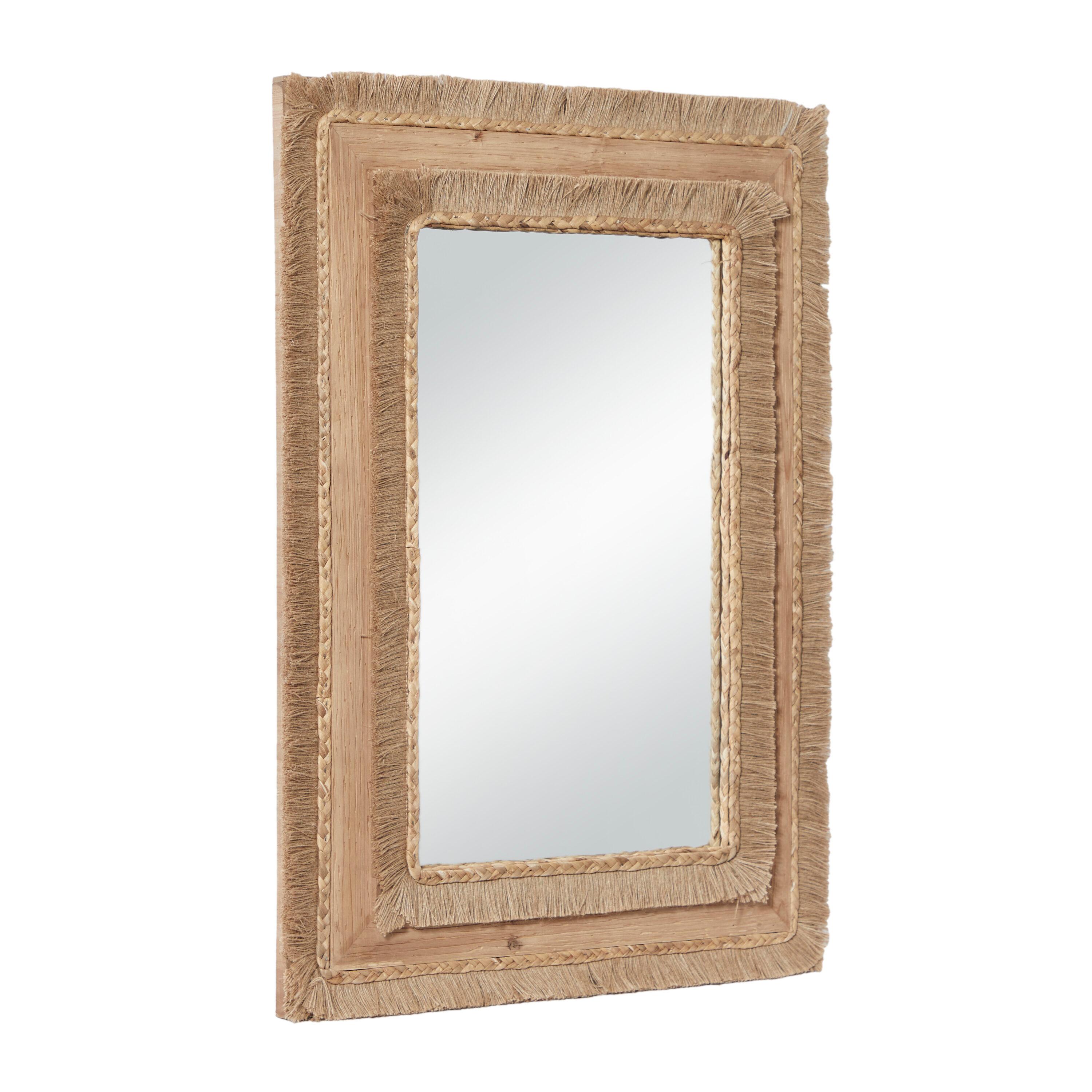 DecMode 26" x 36" Brown Wall Mirror