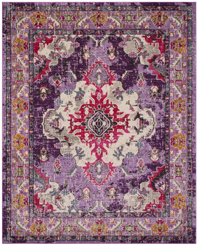 Monaco MNC243 Power Loomed Indoor Area Rug - Violet/Fuchsia - 8'x10' - Safavieh.