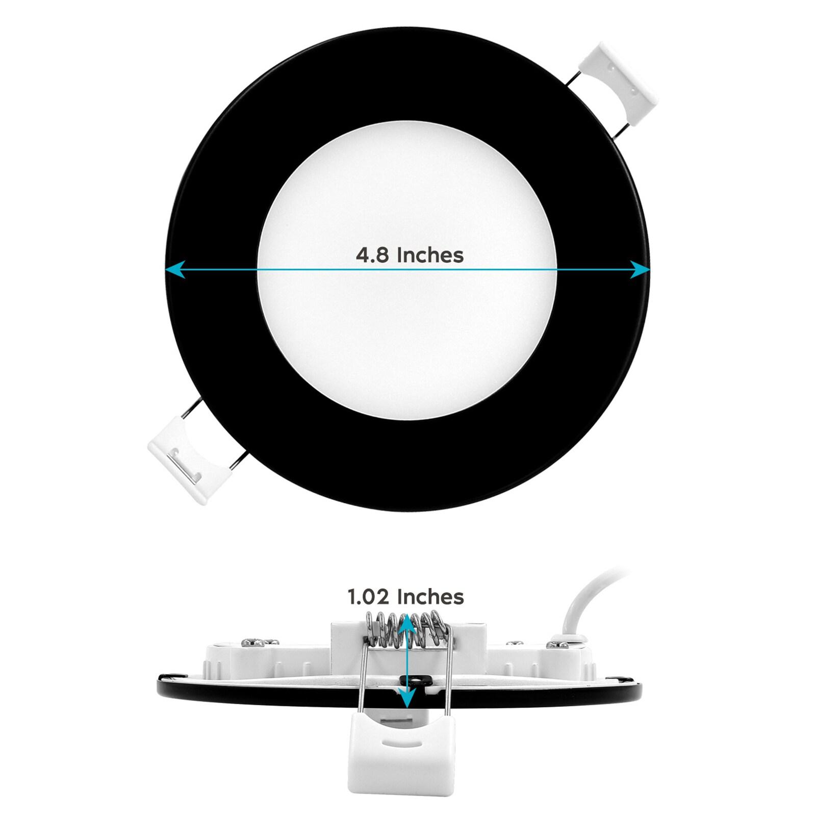 4'' Selectable Color Temperature Dimmable Air-Tight IC Rated LED Canless Recessed Lighting Kit