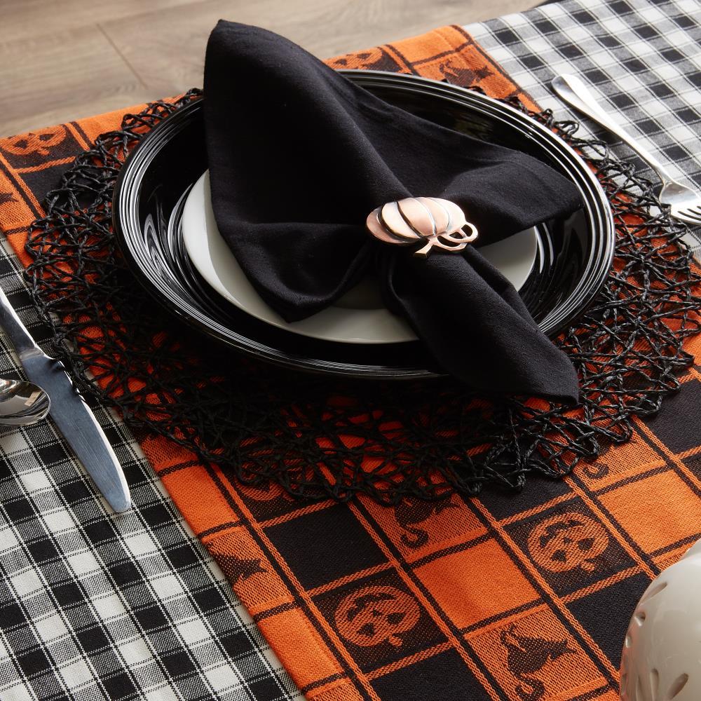 The Holiday Aisle® Vaillancourt Halloween Woven Check Table Runner