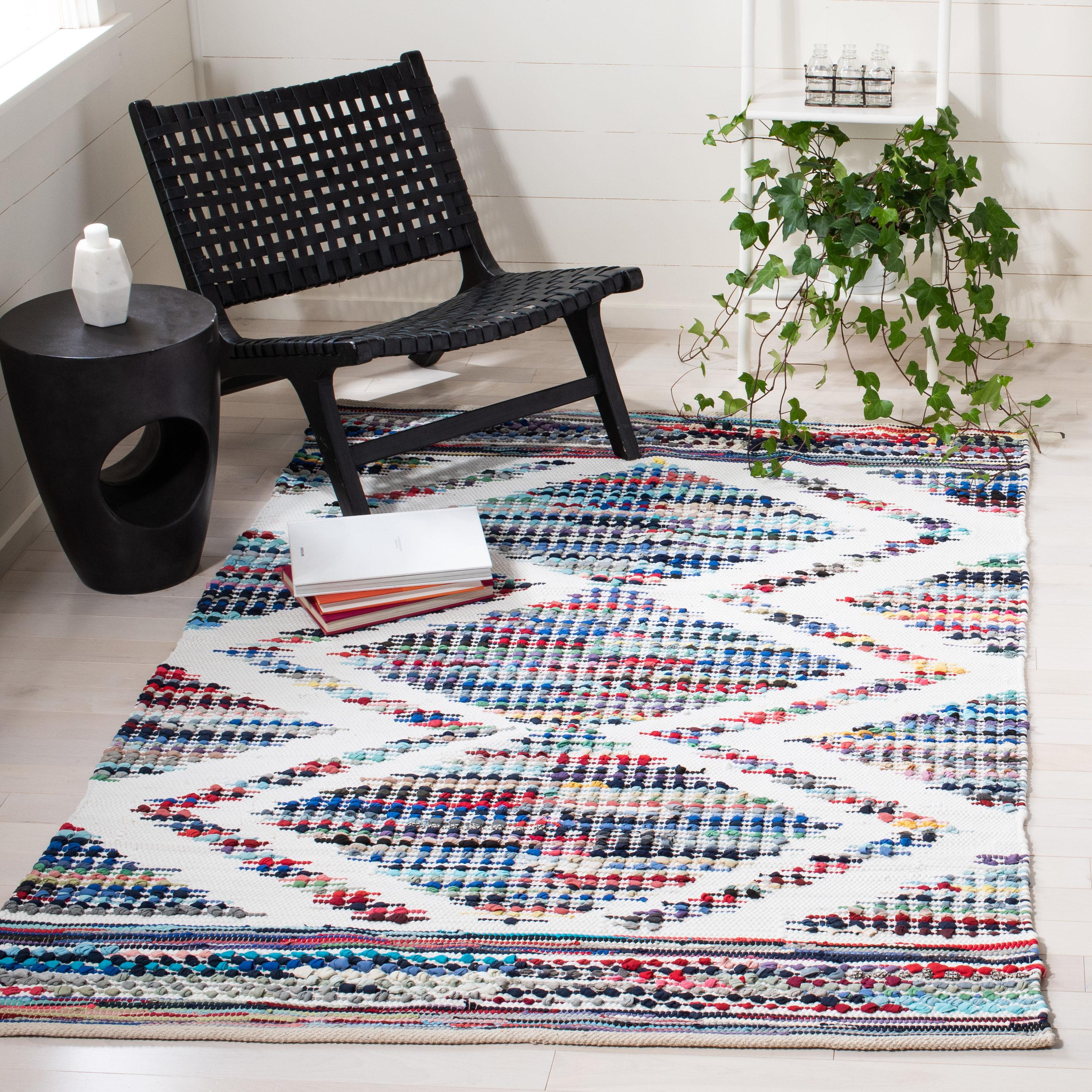 Montauk MTK817 Hand Woven Area Rug - Ivory/Blue - 5'x8' - Safavieh.