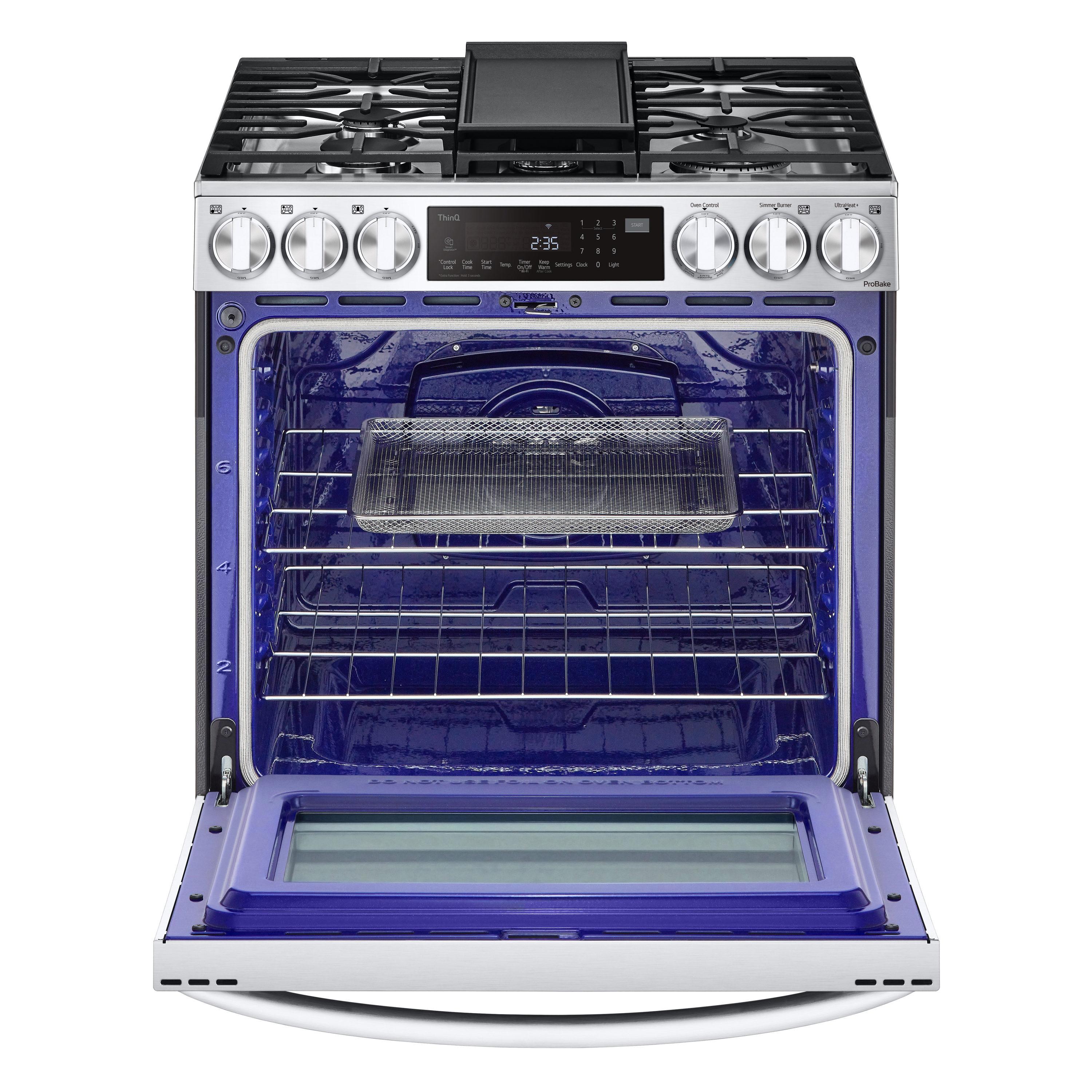 6.3 cu. ft. Smart wi-fi Enabled ProBake Convection InstaView Dual Fuel Slide-In Range with Air Fry, 30" Cabinet