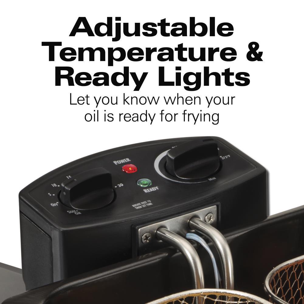Hamilton Beach Hamilton Beach® Professional-Style Electric Deep Fryer with 12-Cup Food Capacity, Lid with View Window and Three Frying Baskets