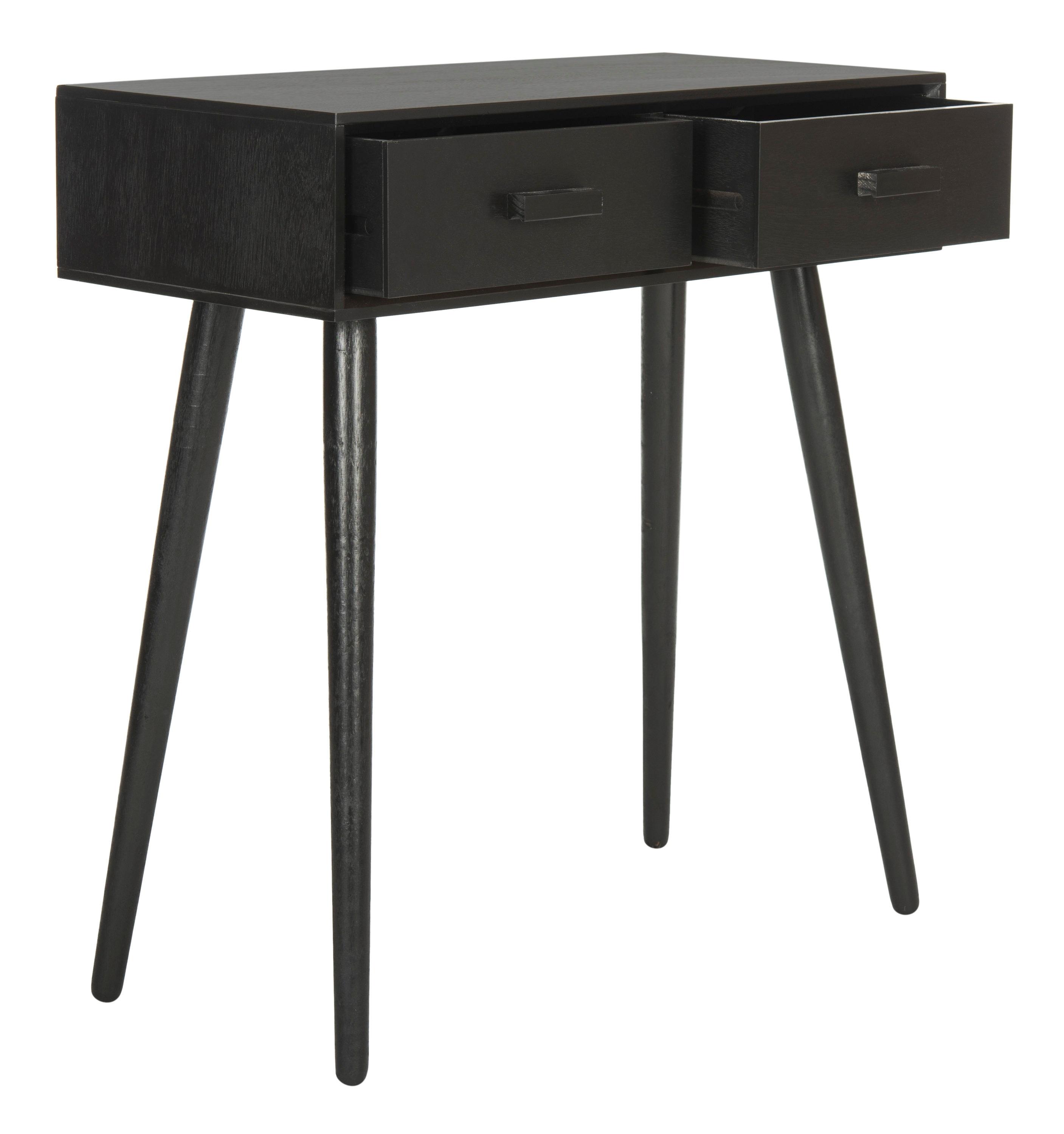 Dean 2 Drawer Console Table - Black - Safavieh