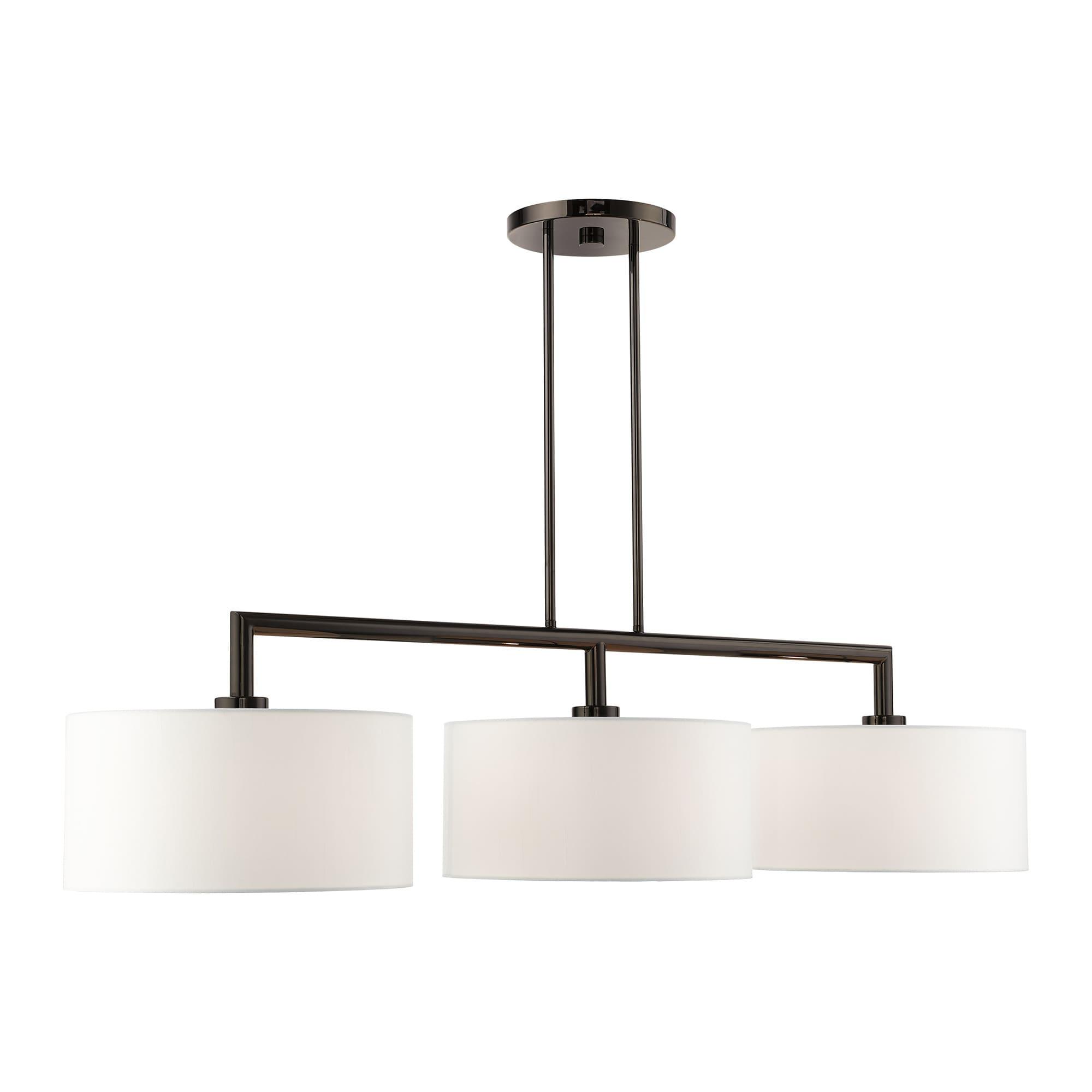 Livex Lighting Meridian 3 - Light Chandelier in  Black Chrome
