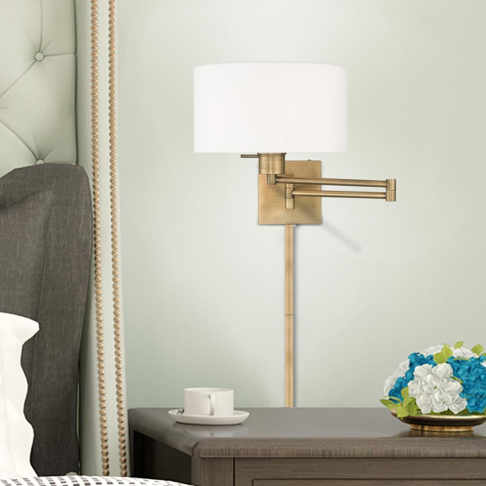 Livex Lighting 1 - Light Wall Light in  Antique Brass