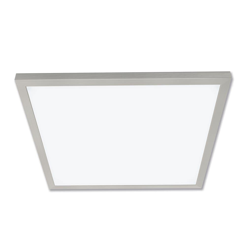 Good Earth Lighting Flat Panel 24-inch Ceiling Fixture - Nickel, Dimmable, 3800 Lumens, 5-White Selectable Color Changing Temperature, Suitable for Damp Locations, 50,000 Hour Rated Lamp Life