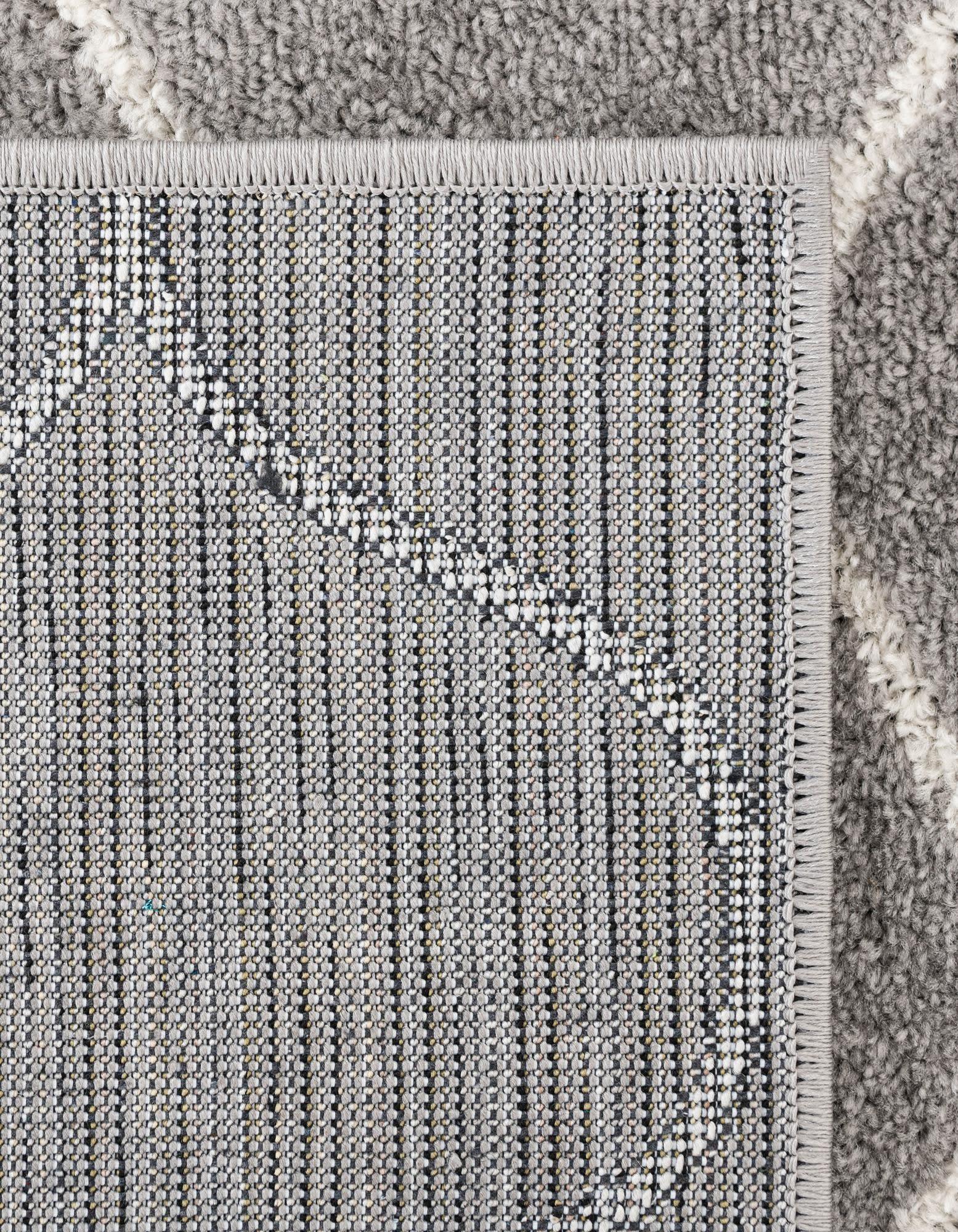 Unique Loom 5' 0 x 8' 0 Trellis Frieze Rounded Light Gray Area Rug